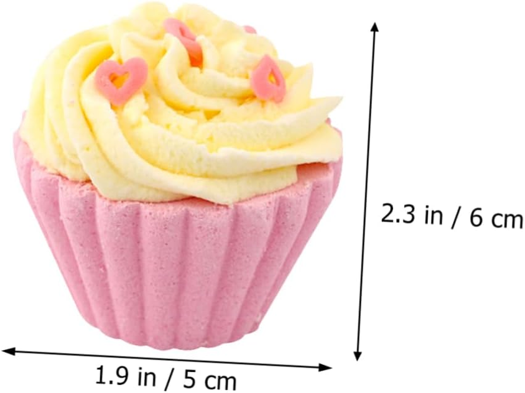 Minkissy 6Pcs Cake Shape Bath Salt Adorable for Spa Moisturizing and Exfoliating Women and Girls
