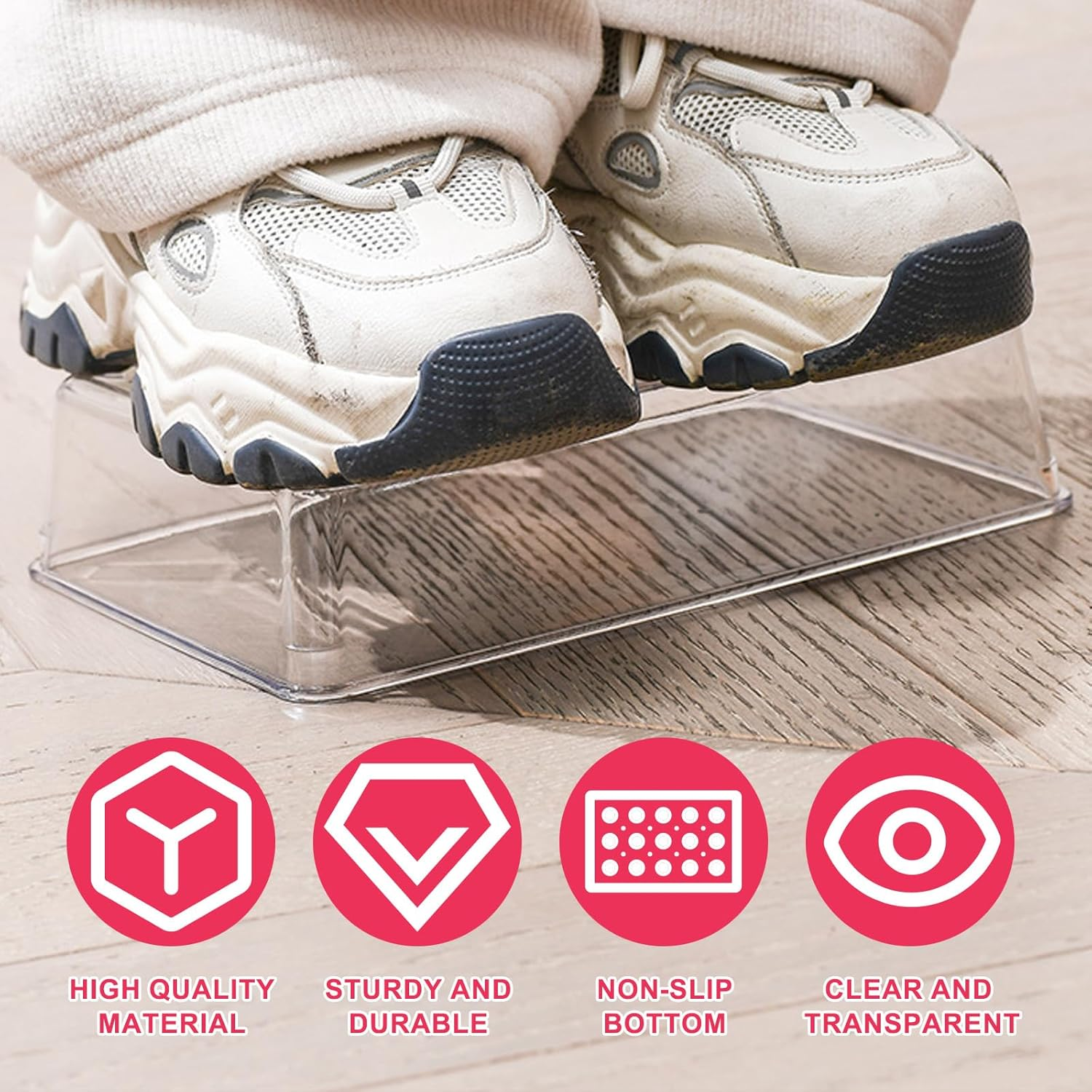 Clear Plastic Drawer Organizers Set, 4-Size Versatile Bathroom and Vanity Organizer Trays, Non-Slip Storage Containers for Makeup, Jewelries, Bedroom, Kitchen Utensils and Office（37Pcs） image number 6