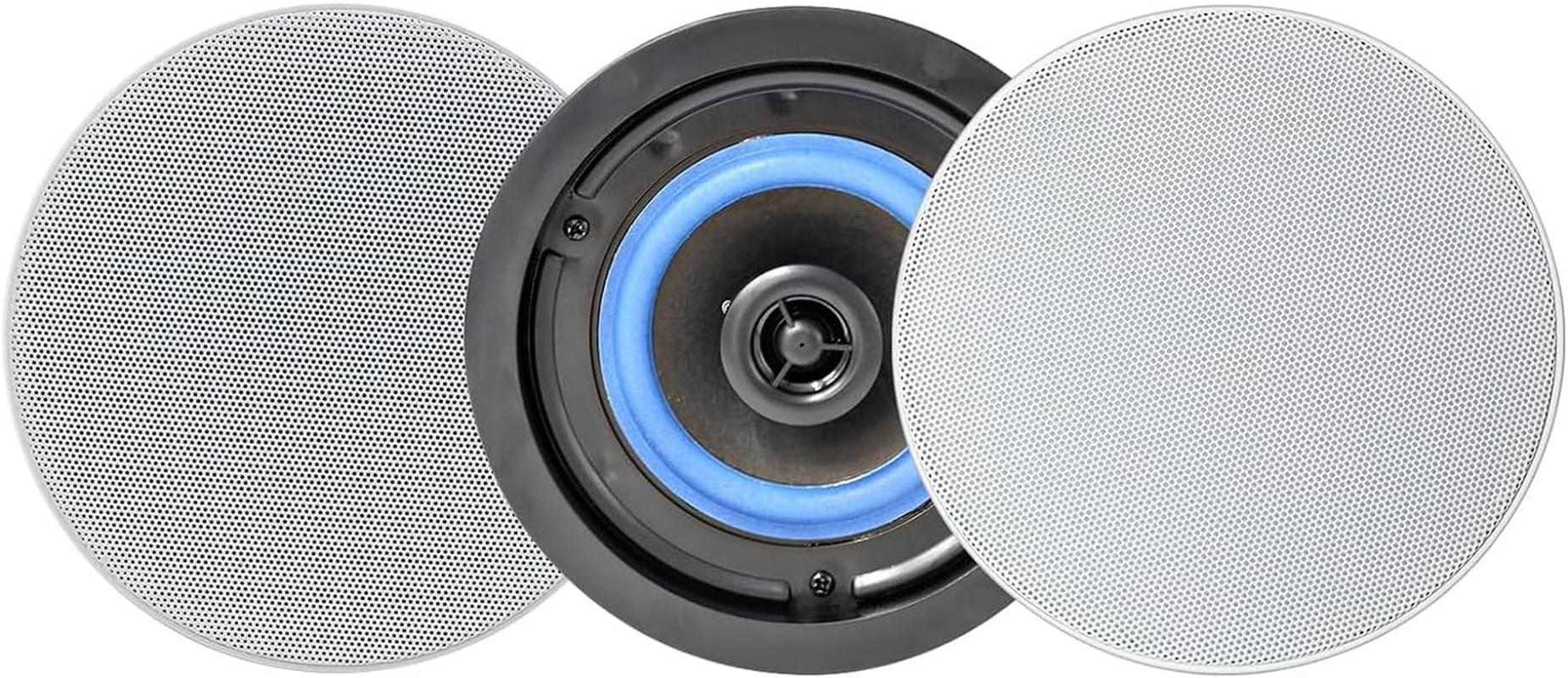 Herdio 4 Inches Flush Mount 2 Way Full Range Stereo in Wall Ceiling Bluetooth Speakers,Perfect for Humid Indoor Outdoor Placement Bath, Kitchen,Bedroom,Covered Porches a Pair image number 5