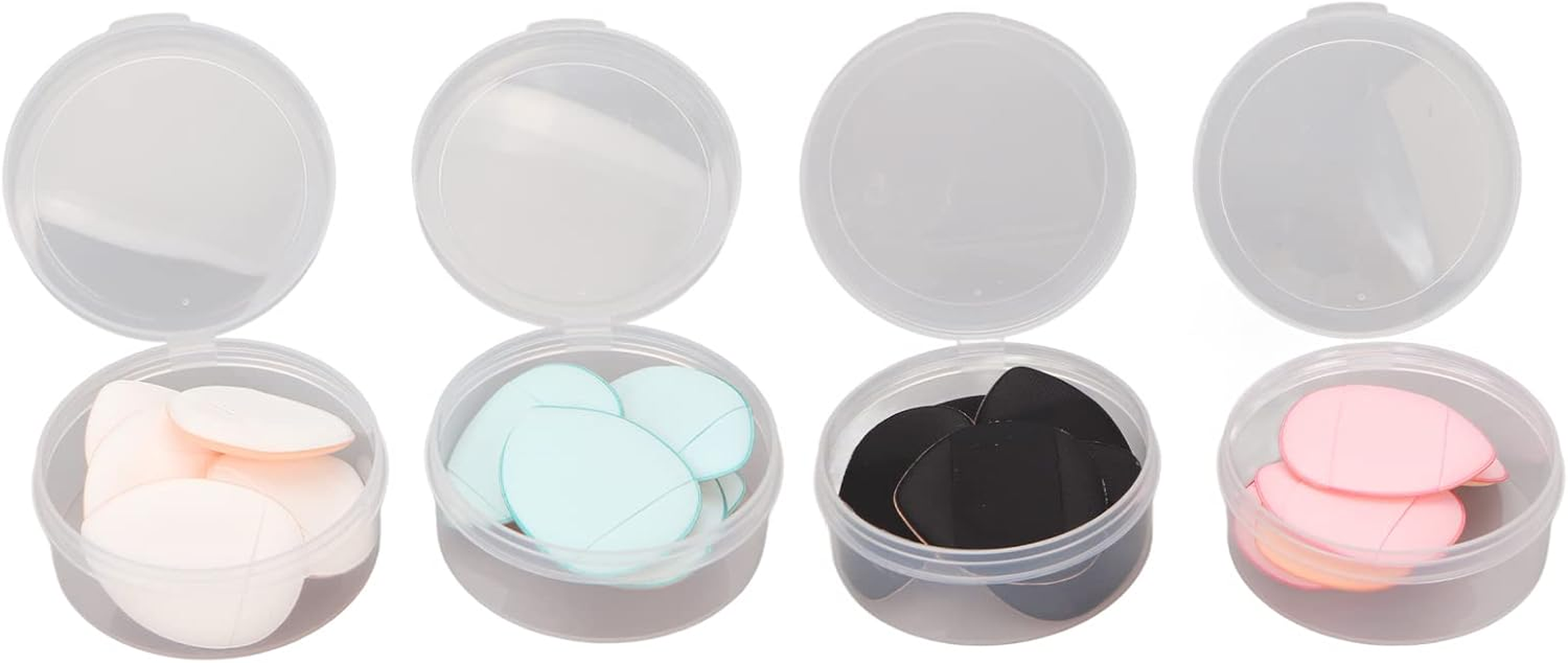 Makeup Puff,20Pcs Cosmetic Puff Mini Finger Size Triangle Shape 4 Colors Makeup Sponges Puffs for Contouring image number 5