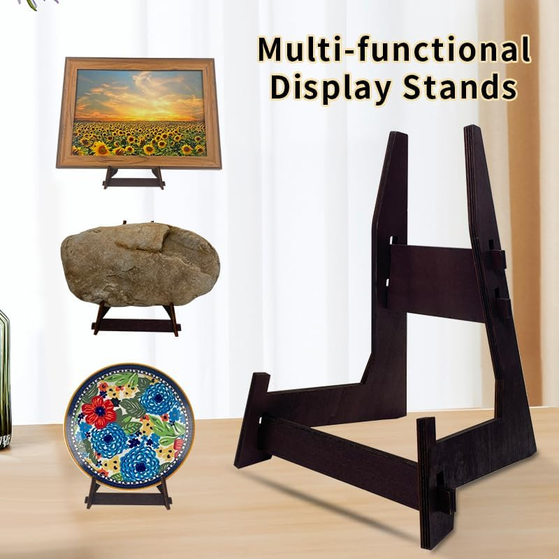 13 Inch Wooden Display Stand - Picture Frame, Easel, Book, Plate Holder (1PCS) image number 5