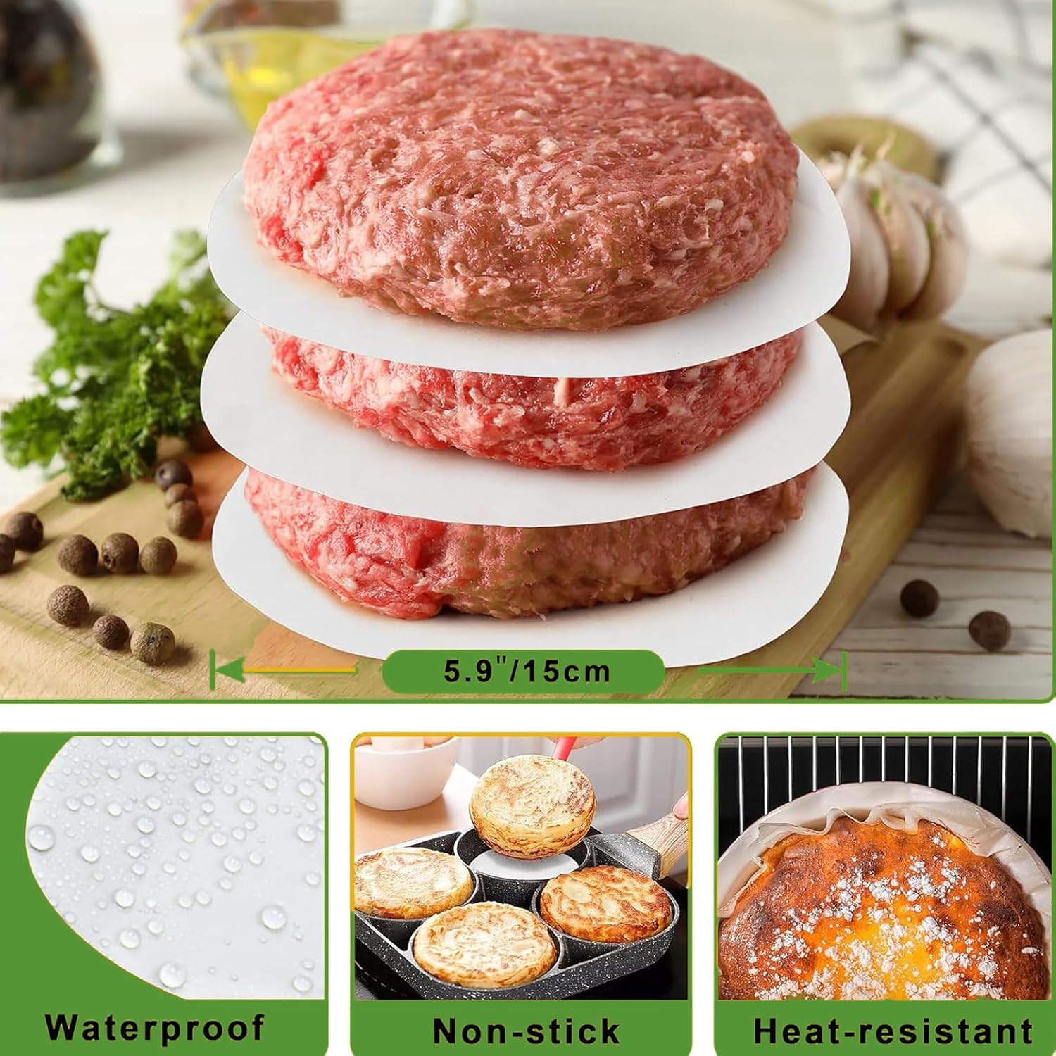 Smashed Burger Kit, Cast Iron Burger Press with Stainless Steel Griddle Spatula and Spice Dredge Shaker, Burger Smasher Griddle Accessories Kit for Griddle Grill Cooking image number 3