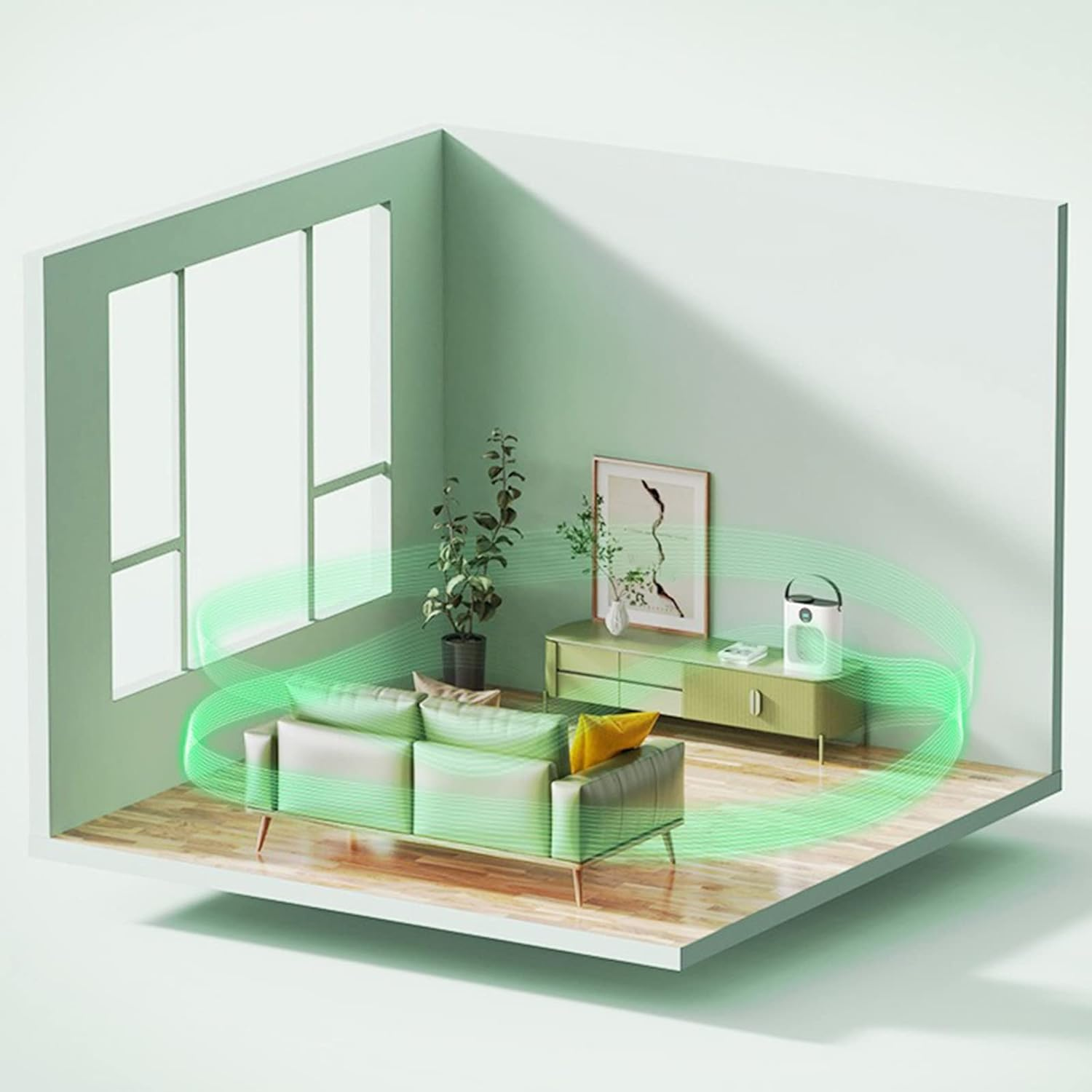 Mini Air Conditioner, 3 Speeds 900Ml Evaporative Air Cooler Cooling Fan, Low Noise USB Powered Portable Air Conditioners Fan for Room, Tent, Bedroom, Car, RV, Timed Shutdown image number 1