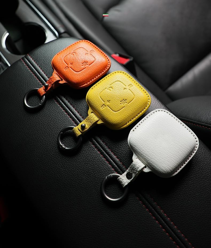 Ontto 4 Buttons Leather Car Key Fob Cover Fit for Zeekr X 001 007 009 7X Smart Key Case Keyring Shell Key Holder Keychain Accessories Green