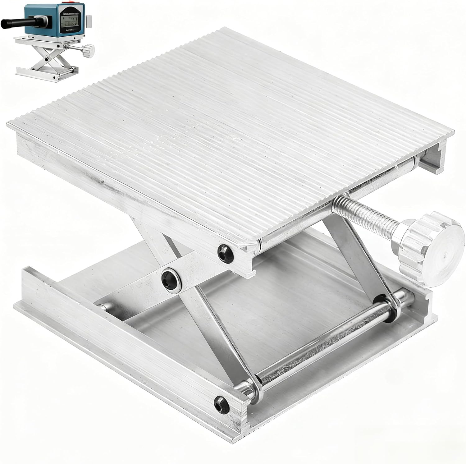 Changor Lift Jack Wide Flat, Aluminum Alloy Material, 90Mm Height Range, for Laboratory Instruments and Measurement Tools image number 6