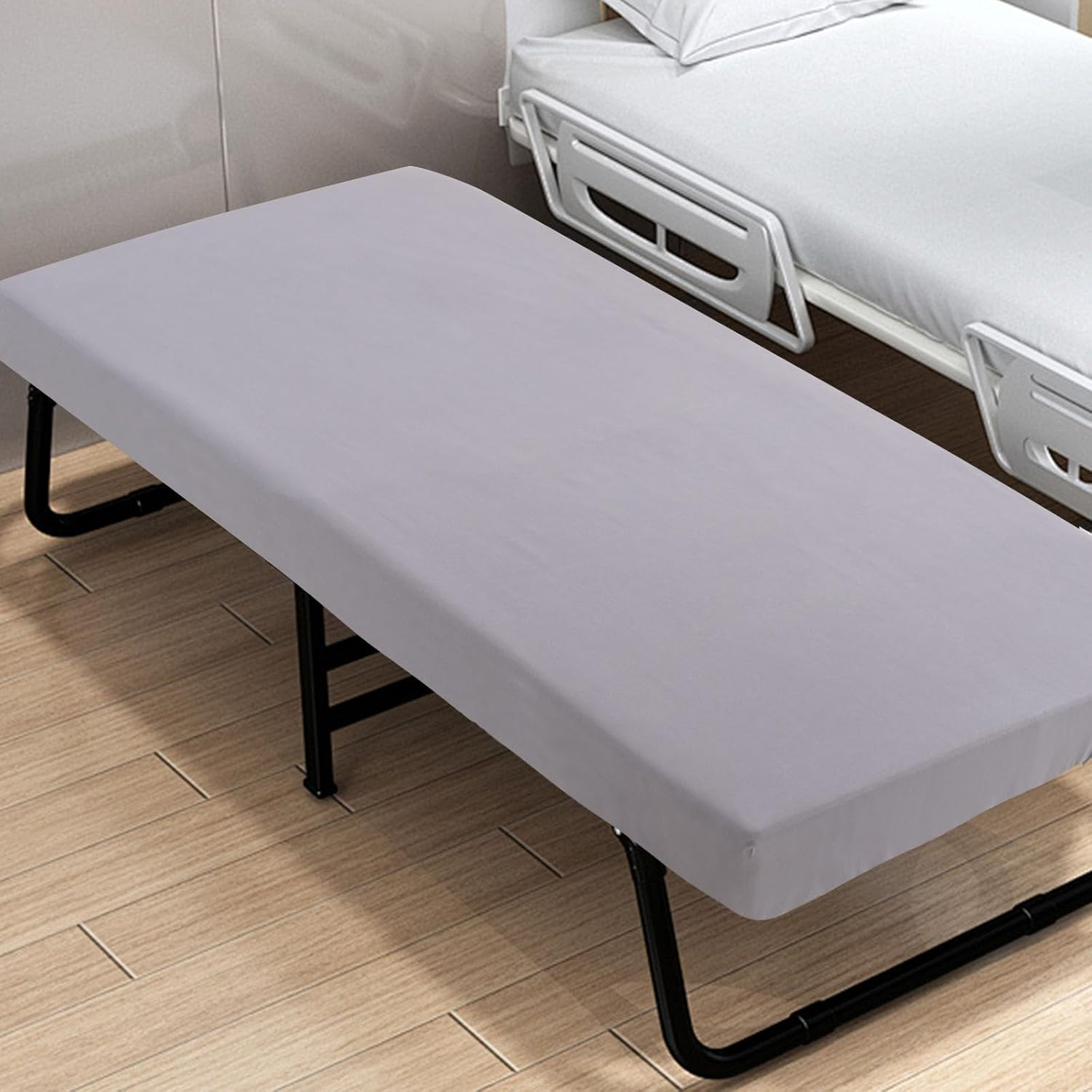 Cot Sheets 31" X 75", 2 Pack Cot Size Sheet Fitted for Narrow Twin Mattress/Rvs Bunk/Guest Beds/Army Cots/Trifold Mattress/Travel Size Mattress, Ultra Soft & Breathable Camper RV Bunk Bed Sheets, Gray