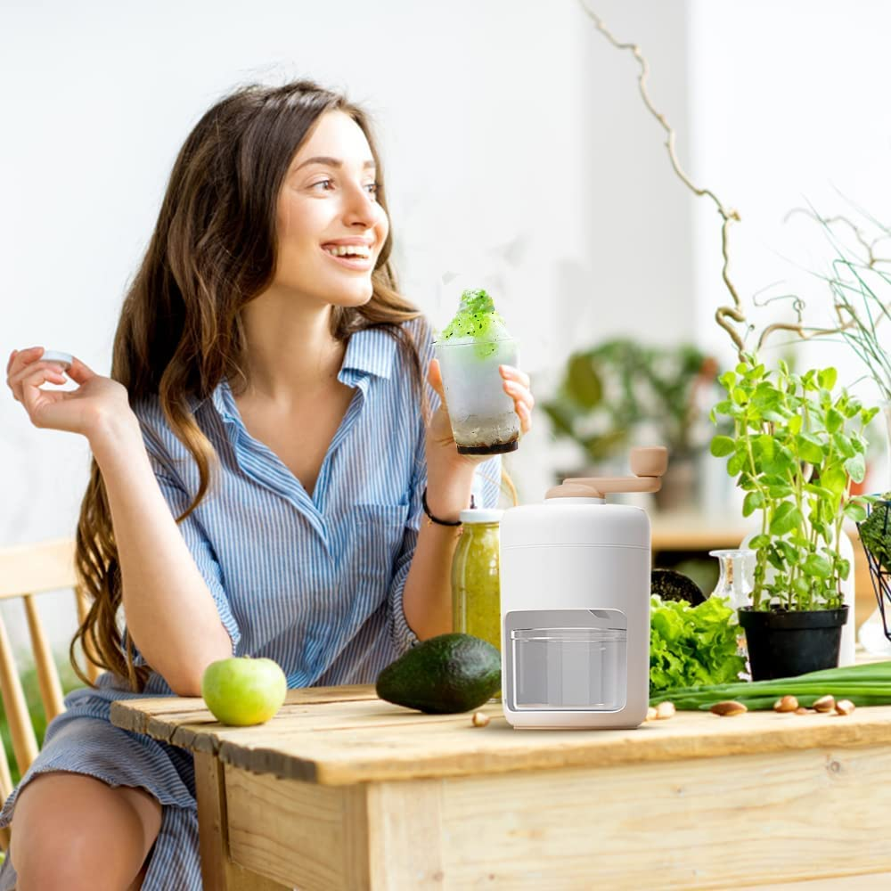 AYHOJIO Slushie Machine, Snow Cone Machine, Shaved Ice Machine, ICEE Slushy Maker Machine - Ice Cream, Snowcone, Kakigori, Bingsu, Cocktail, Margaritas Maker, Manual Ice Crusher Shaver for Kids Home image number 3