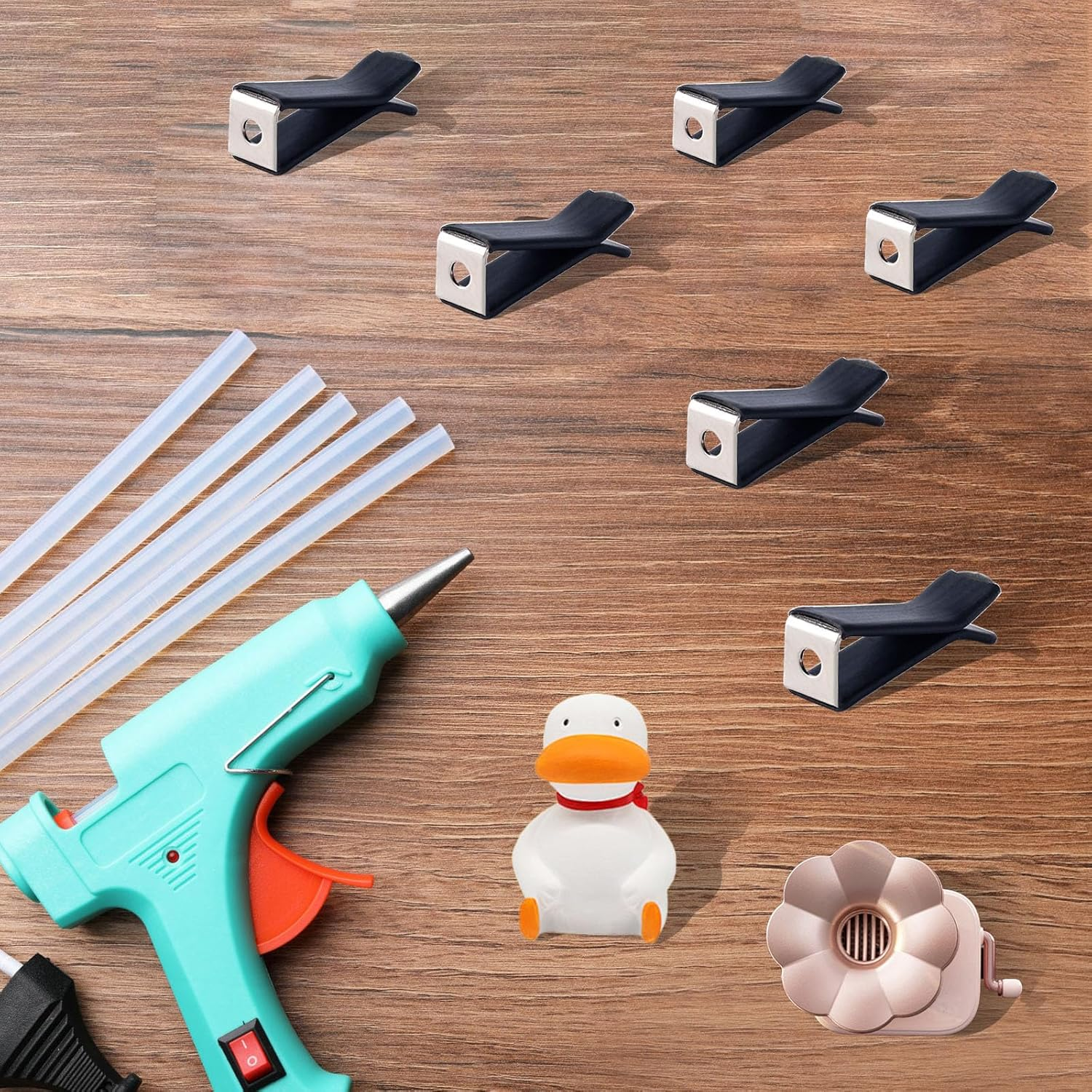 80 Pcs Black Square Head Car Vent Clips Auto Air Freshener Perfume Outlet Clips for Car Air Conditioner Outlet Office Home image number 1