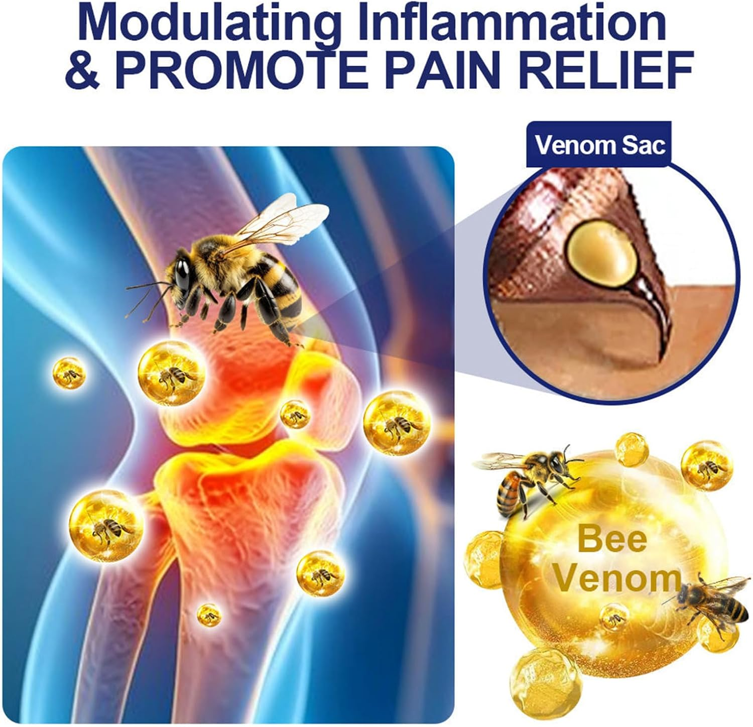 XRLXRL Bee Venom Joint and Bone Cream,Xrlxrl Bee Venom Cream,Improve Joint Mobility, Fast-Acting (4) image number 4