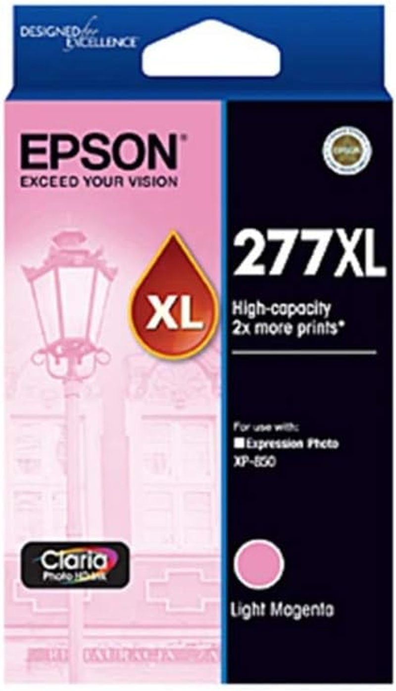 Epson 277XL - High Capacity - Claria Photo HD Light Magenta Ink Cartridge for XP-850, XP-950, XP-860, XP-960, XP-970, Single Pack, C13T278692