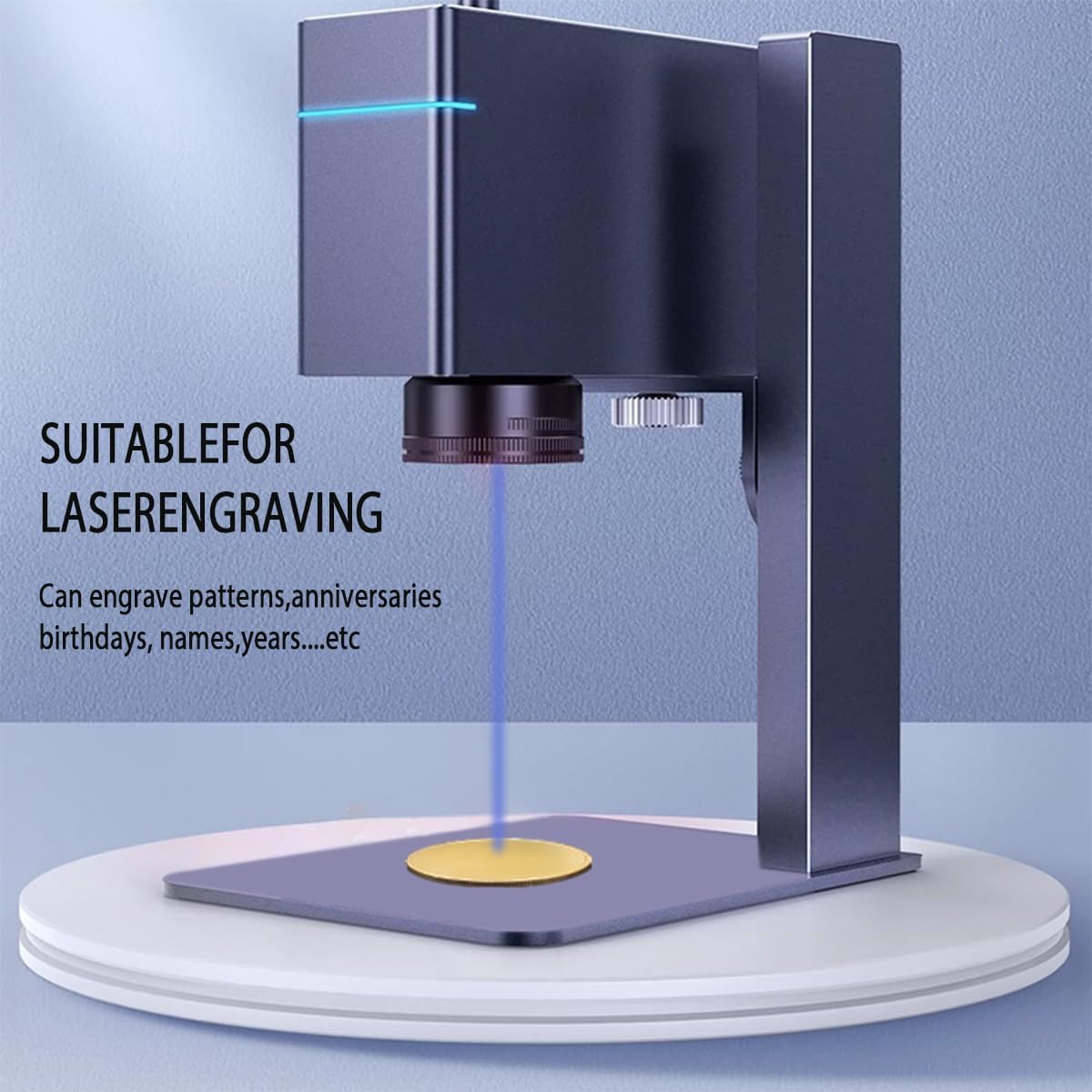 6PCS Blank Challenge Coins for Laser Engraving, 40Mm Blank Metal Coins with Acrylic Protection Box for Travel Birthday Commemorative Collection Supplies (Golden) image number 1