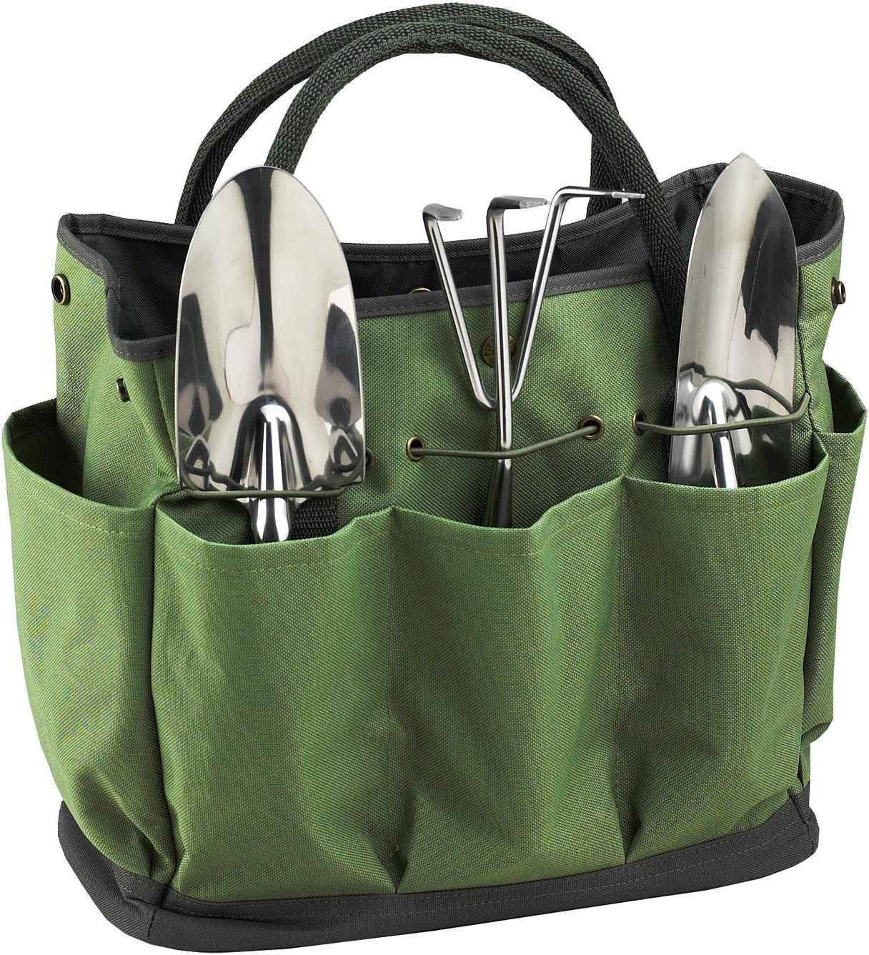 Garden Tote,Tool Bags Gardening Tote Bag Outdoor Multi Pocket Garden Tool Kit Holder Bag Compact Hand Tool Gardeners Storage Bag Tote Organizer Yard Plant Tool Carrier Bag Pouches image number 1