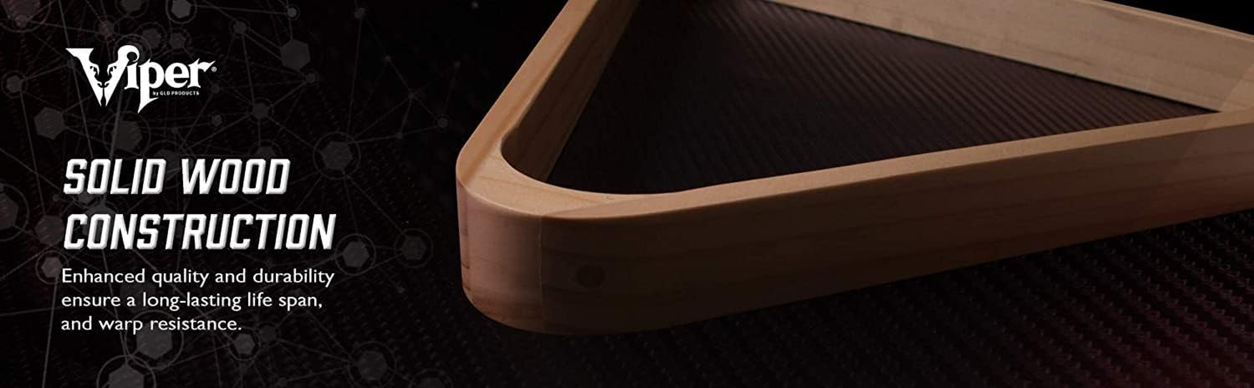 Viper Billardtisch/Billardtisch-Zubeh&ouml;r: 8 Kugeln, Hartholz-Dreieck, F&uuml;r Standard-B&auml;lle Mit 6,4 Cm image number 3