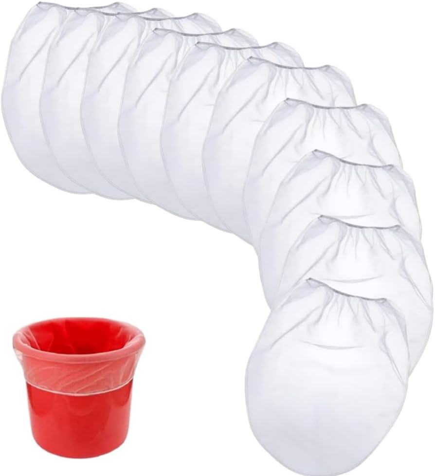 10 Pcs 5 Gallon Paint Strainer Bags, Elastic Top Opening,White Fine Mesh Filter Bag, Disposable Bag,Bucket Strainer Hydroponic Paint Filter Bag,For Use with Paint Guns and Sprayers image number 4