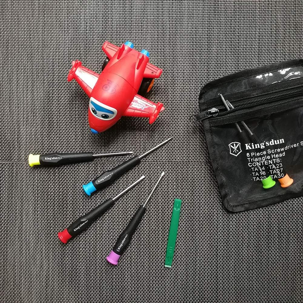 Full Triangle Head Screwdriver Set for Electronic Toys, 7-Piece Triangle Security Screws Driver Tool Kit for Thomas Mcdonald'S Toy Series Repair Battery Disassemble - Toys Triangle Driver Set image number 4