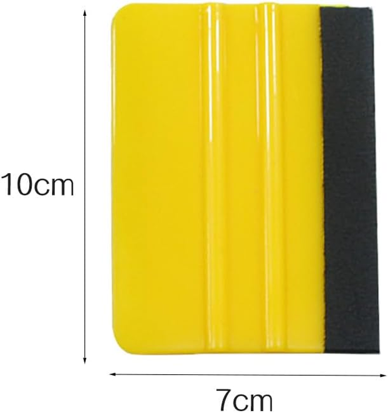 Vinyl Wrapping Tool Set, 21 Cm Felt Squeegee with 10 Cm Applicator, 3 Pieces, for Vehicle Tinting and Graphics (Black Red Yellow) - Black Red Yellow image number 3
