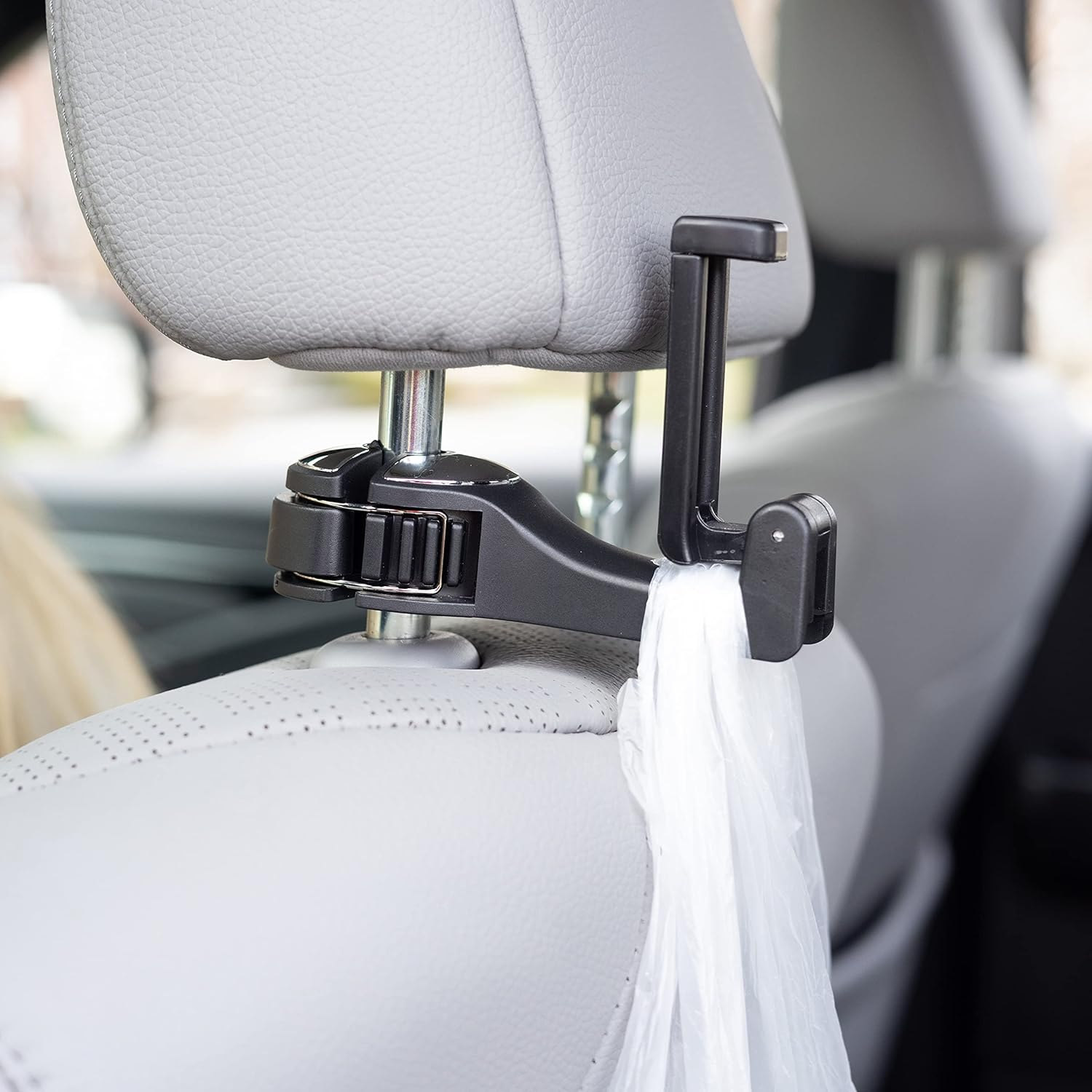 Travelon Set of 2 Headrest Hooks, Charcoal, One Size, Charcoal, One Size, Set of 2 Headrest Hooks image number 4