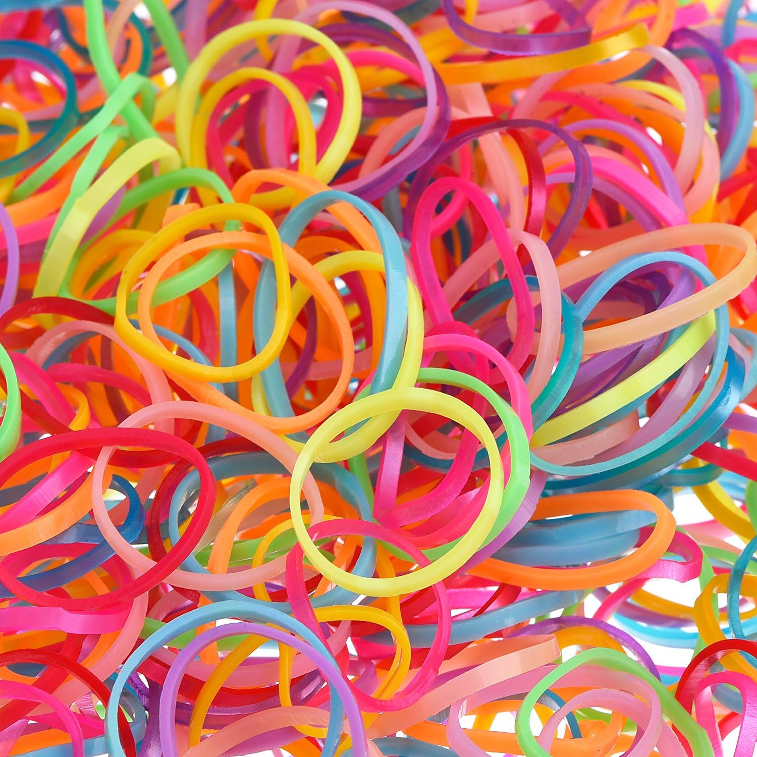 Hicarer Pack of 1000 Mini Rubber Bands Soft Elastic Bands for Kids Hair, Braids Hair, Wedding Hairstyle and More (Multicolor) image number 4