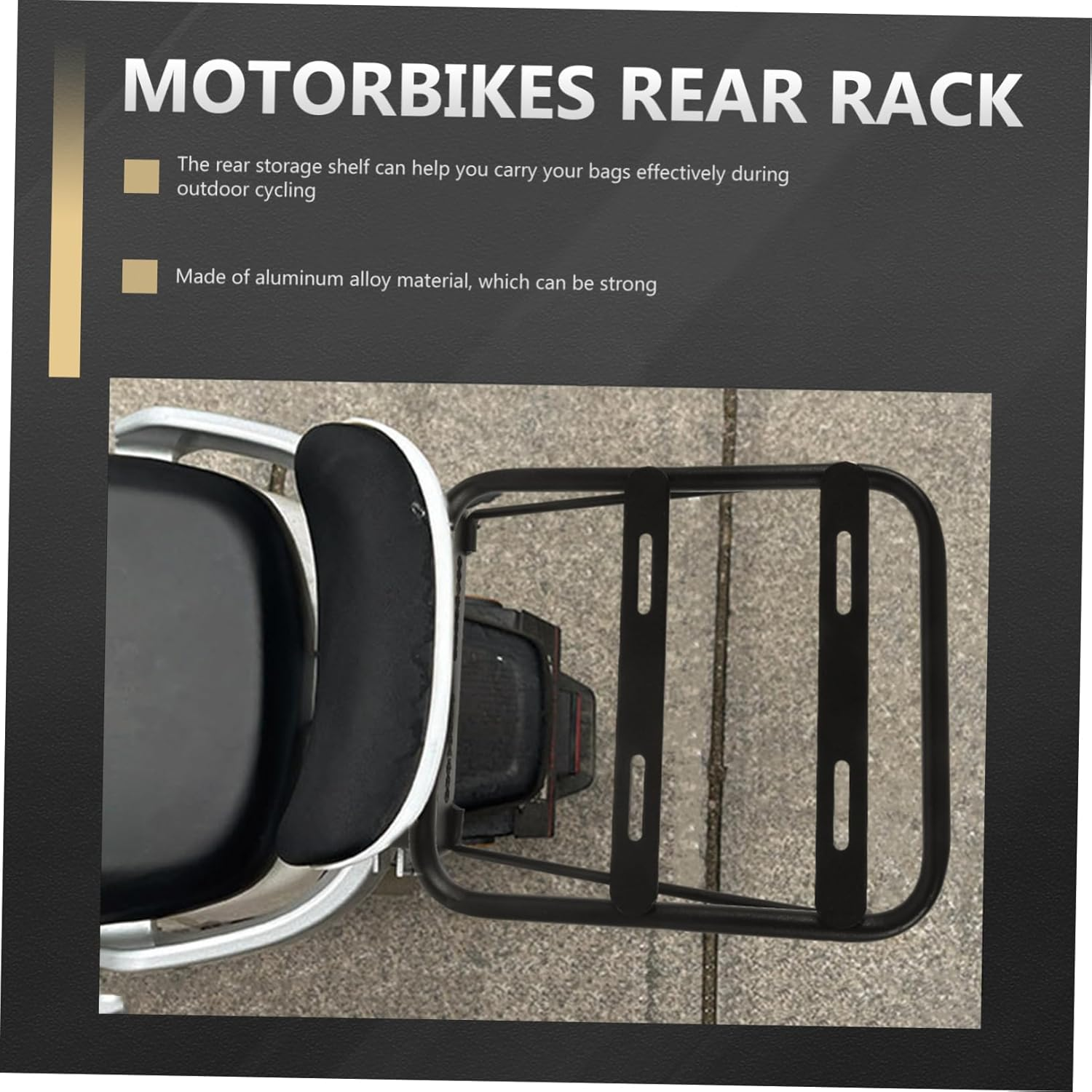 BESPORTBLE Motorbike Tail Holder Aluminum Alloy Electric Car Trunk Bracket Luggage Rack image number 4