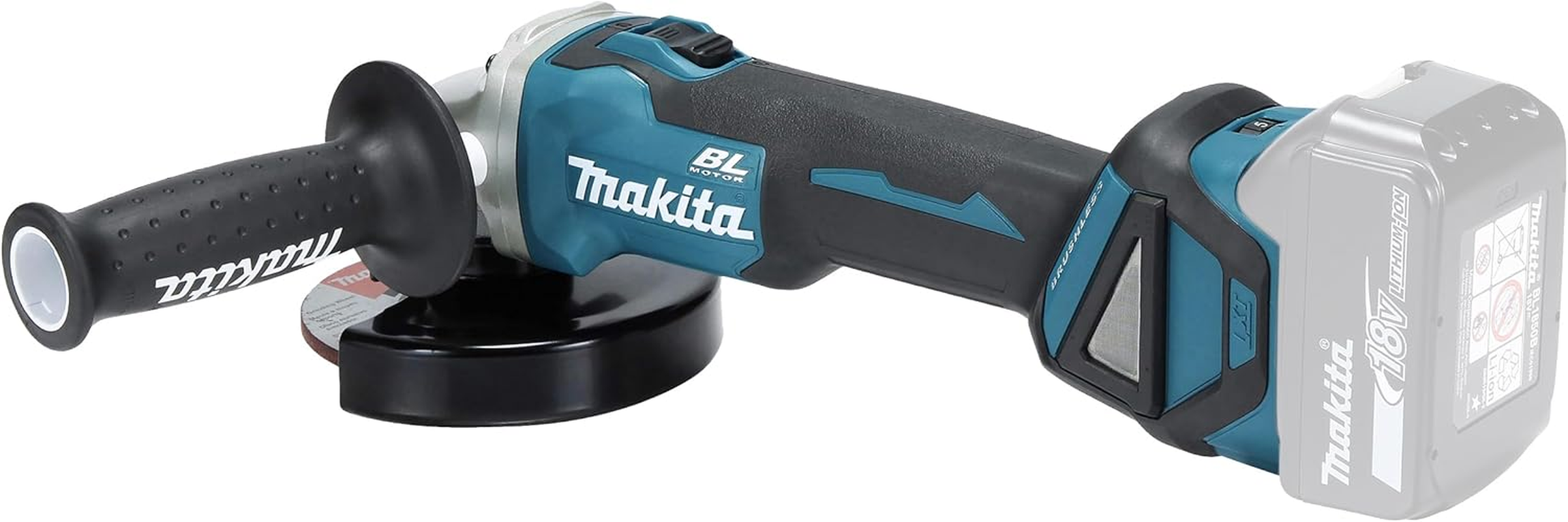 Makita 18V Brushless Angle Grinder with Slide Switch, 125 Mm