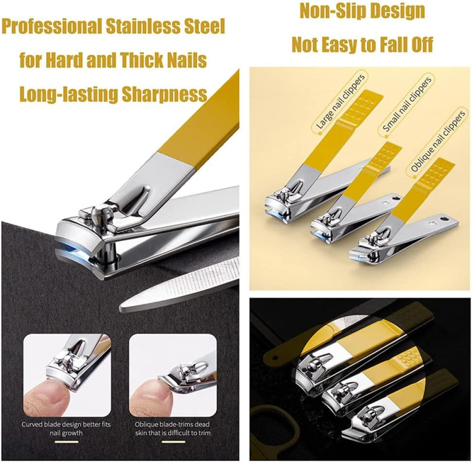 9/12/16/18Pcs/Set Professional Manicure Pedicure Set for Nail Tips Cutter Stainless Steel Nail Clipper Tools Kit for Nail Art,9Pcs - 16Pcs image number 6