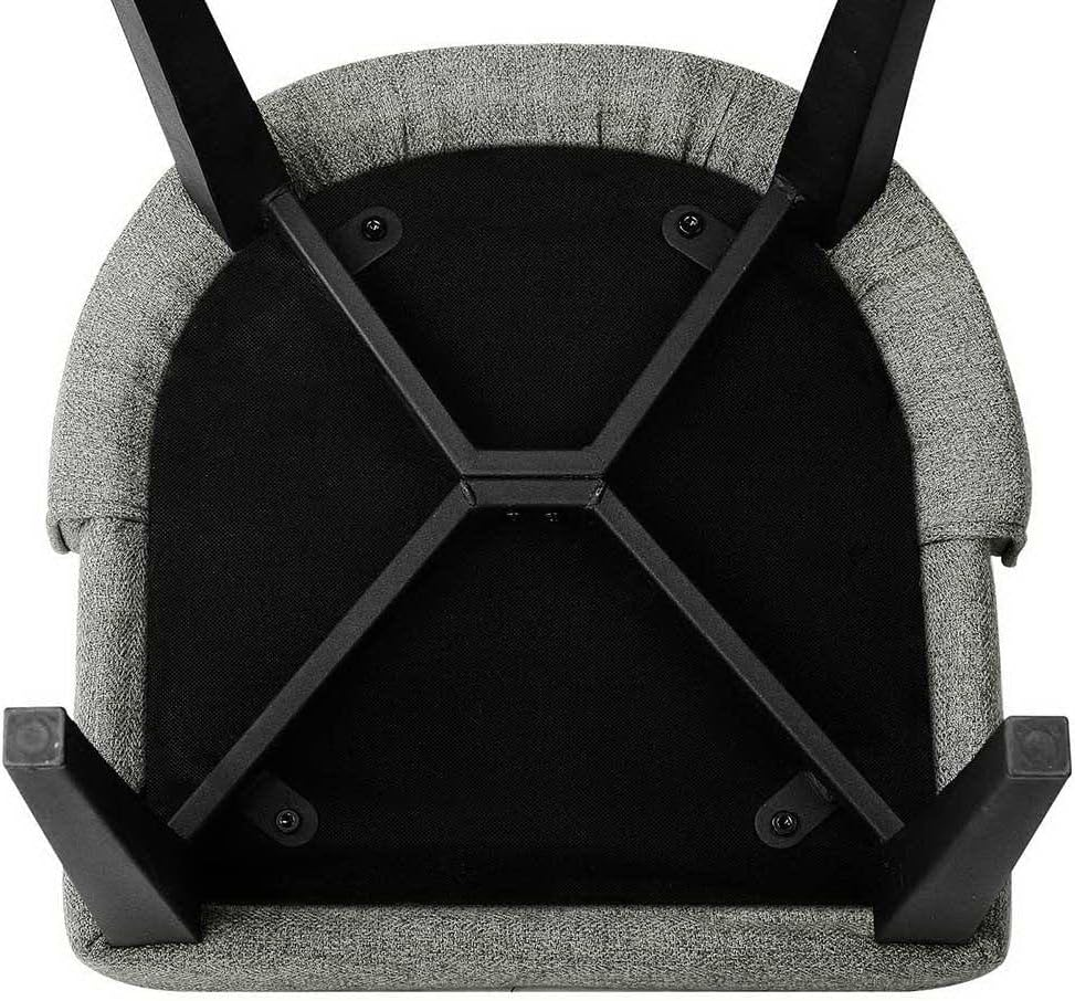 Artiss Dining Chairs Set of 2 Grey Chair Nursing Seats Reading Seating Home Living Room Bedroom Kitchen Cafe Office Furniture, Vintage Linen Fabric, in 45Cm Seat Height image number 6