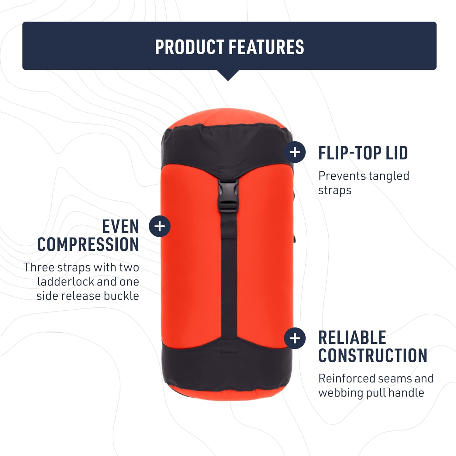 Sea to Summit Lightweight Compression Sack, Surf the Web, 20 Liter Capacity image number 1