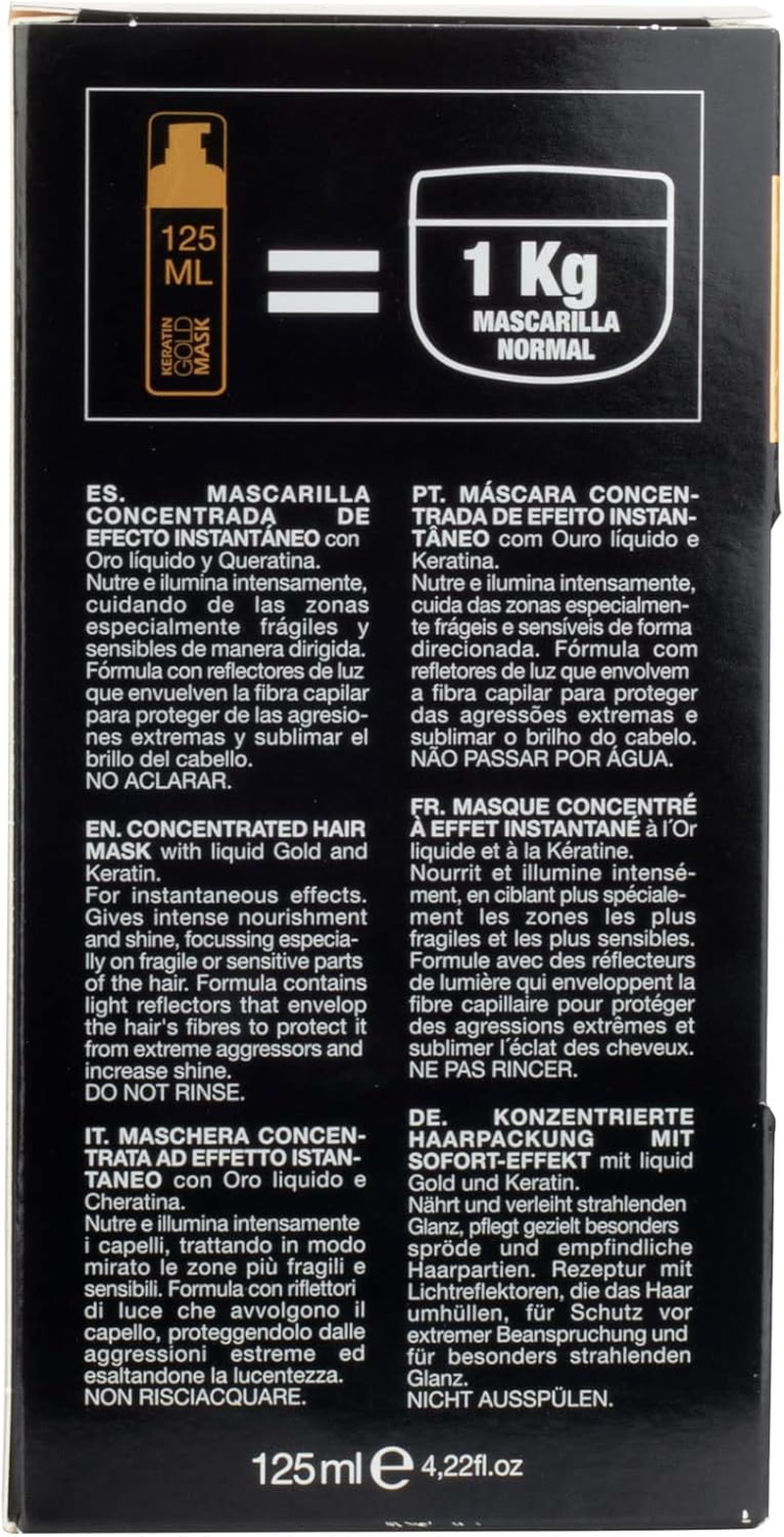 Tahe Keratin Gold Mask Concentrated Instant Hair Mask with Liquid Gold and Keratin, 125 Ml image number 2