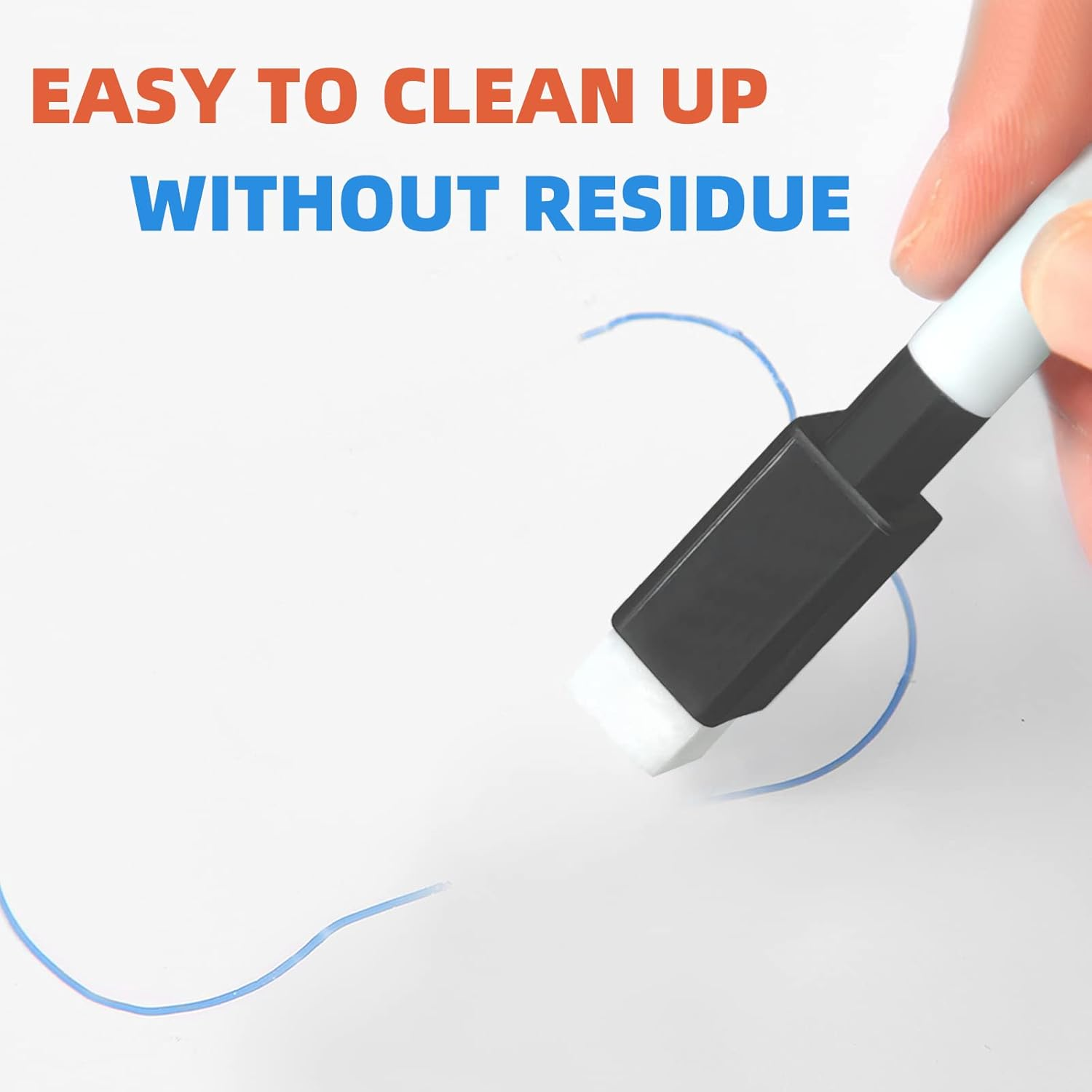 50 Pcs Black Magnetic Dry Erase Markers with Eraser Cap, White Board Mini Dry Erase Markers Bulk, Fine Point Tip Student White Board Markers for Teachers Office School Supplies image number 4