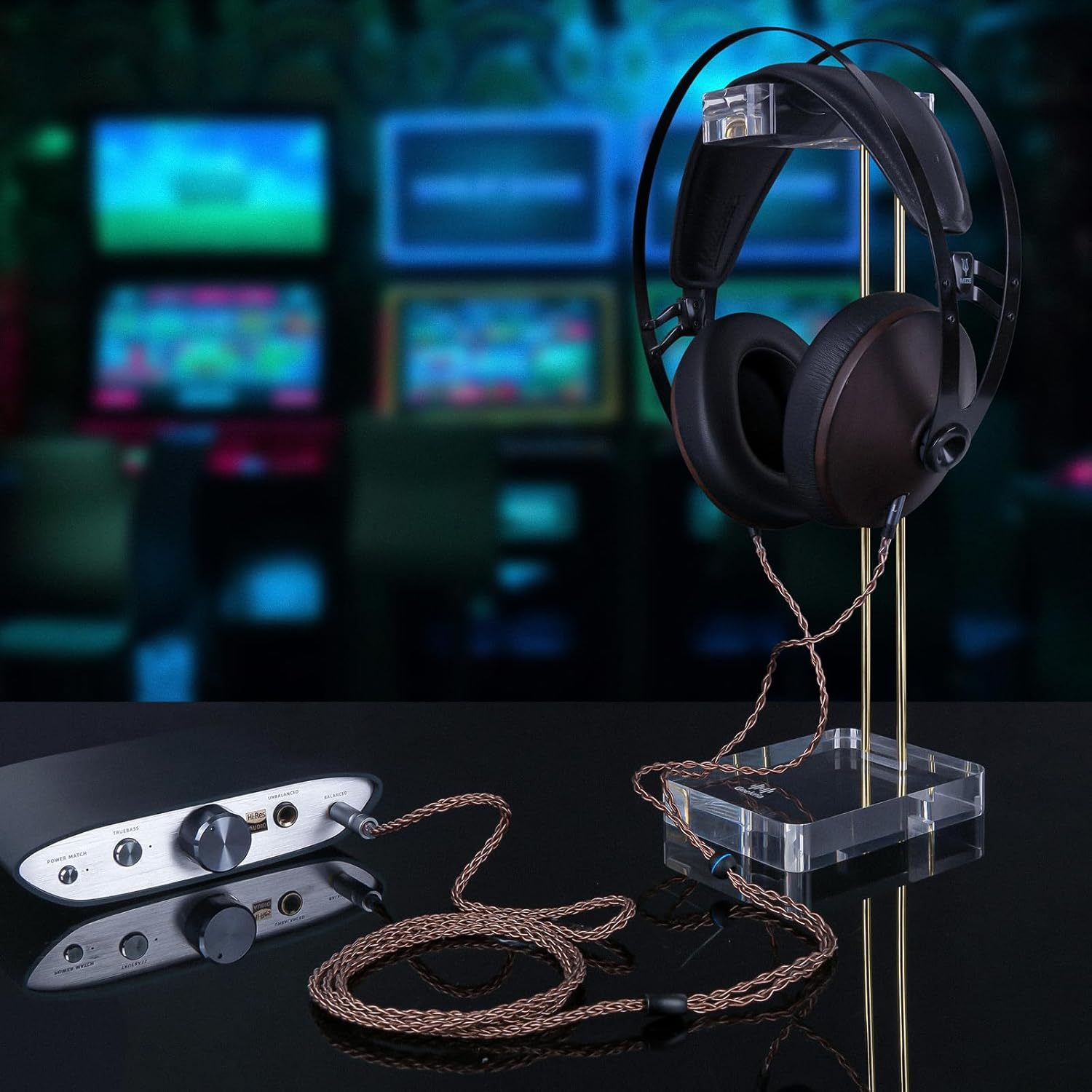 Geekria Apollo Single Crystal Copper Upgrade Audio Cable Compatible with Meze Audio 99 Classics Series, 109 PRO, LIRIC 2, LIRIC 4.4Mm to Dual 3.5Mm Replacement Headphones Cord (4.9 Ft / 1.5 M) image number 4