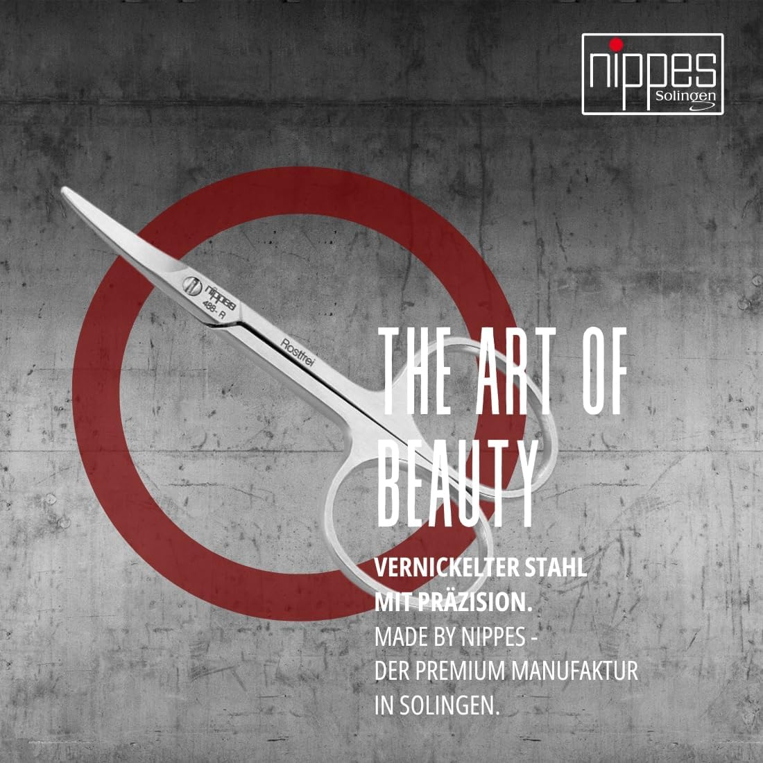 Nippes Solingen Professional Baby Scissors | 8 Cm | Rustproof | Scissors for Shortening Fingernails | Nail Scissors Rounded | Nail Care for Newborns | Quality from Solingen image number 1