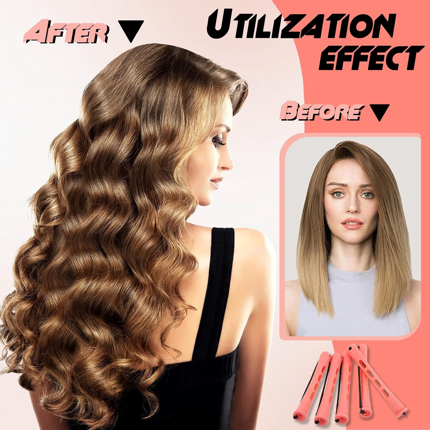 Small Perm Wrap, Hair Perm Rods, Short Cold Waves, 60 Pieces Perm Set, Complete - Hair Noodle for Small Curls, Lace Paper Perm, Curls Overnight, Perm Winder image number 4