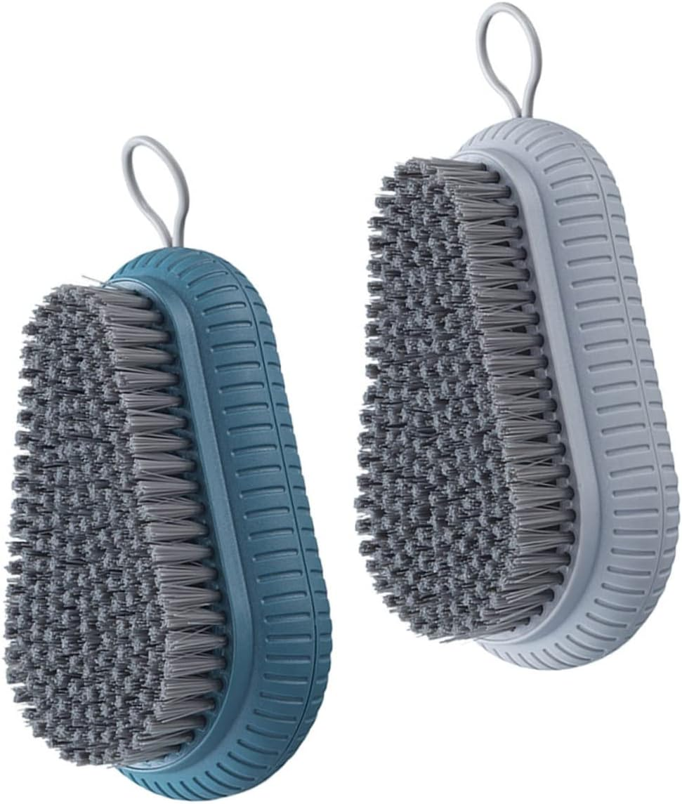 COMPUKAS 2Pcs Nail Dust Brush Soft Nail Brush for Hands and Feet Cleaning Reusable image number 3