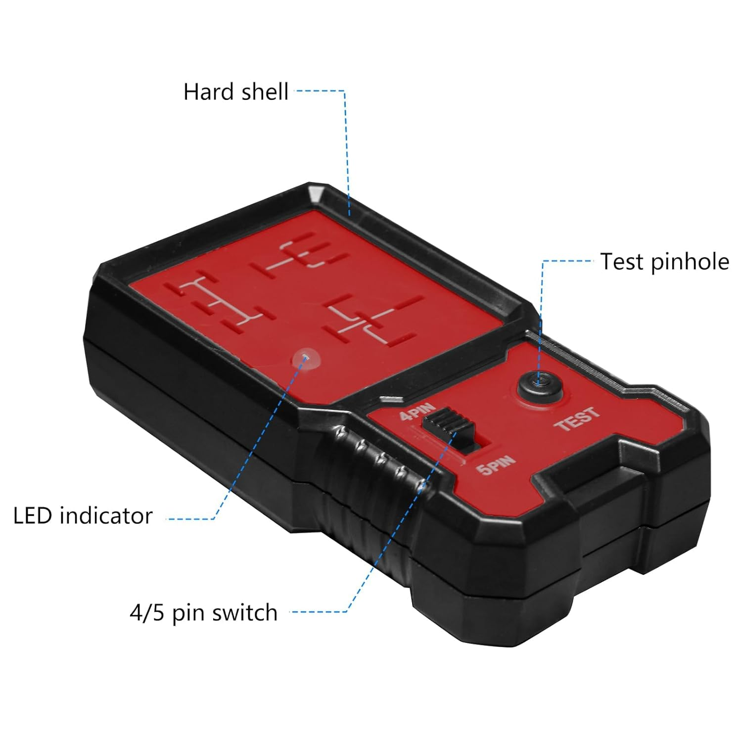 Automotive Relay Tester 12V Car Relay Diagnostic Tool, 12V 4 Needle and 5 -Pin Relay Test, Suitable for Car Enthusiasts, Maintenance Technicians, Handmade DIY, Car Repair Plant. image number 4
