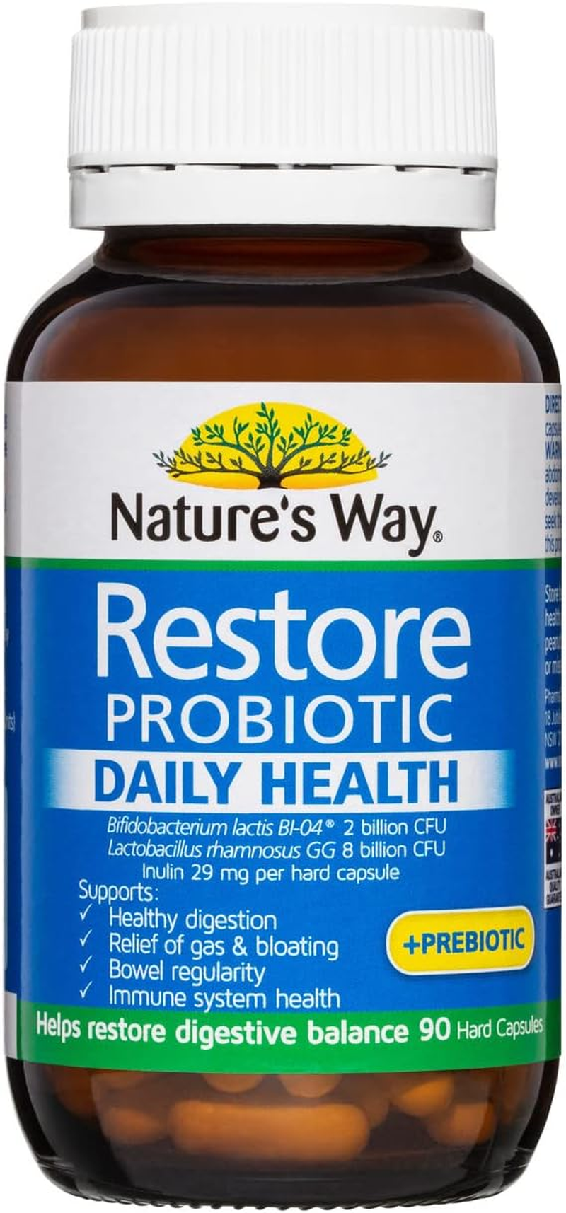 Nature'S Way Restore Probiotic 30 Billion Triple Strength 90 Capsules image number 2