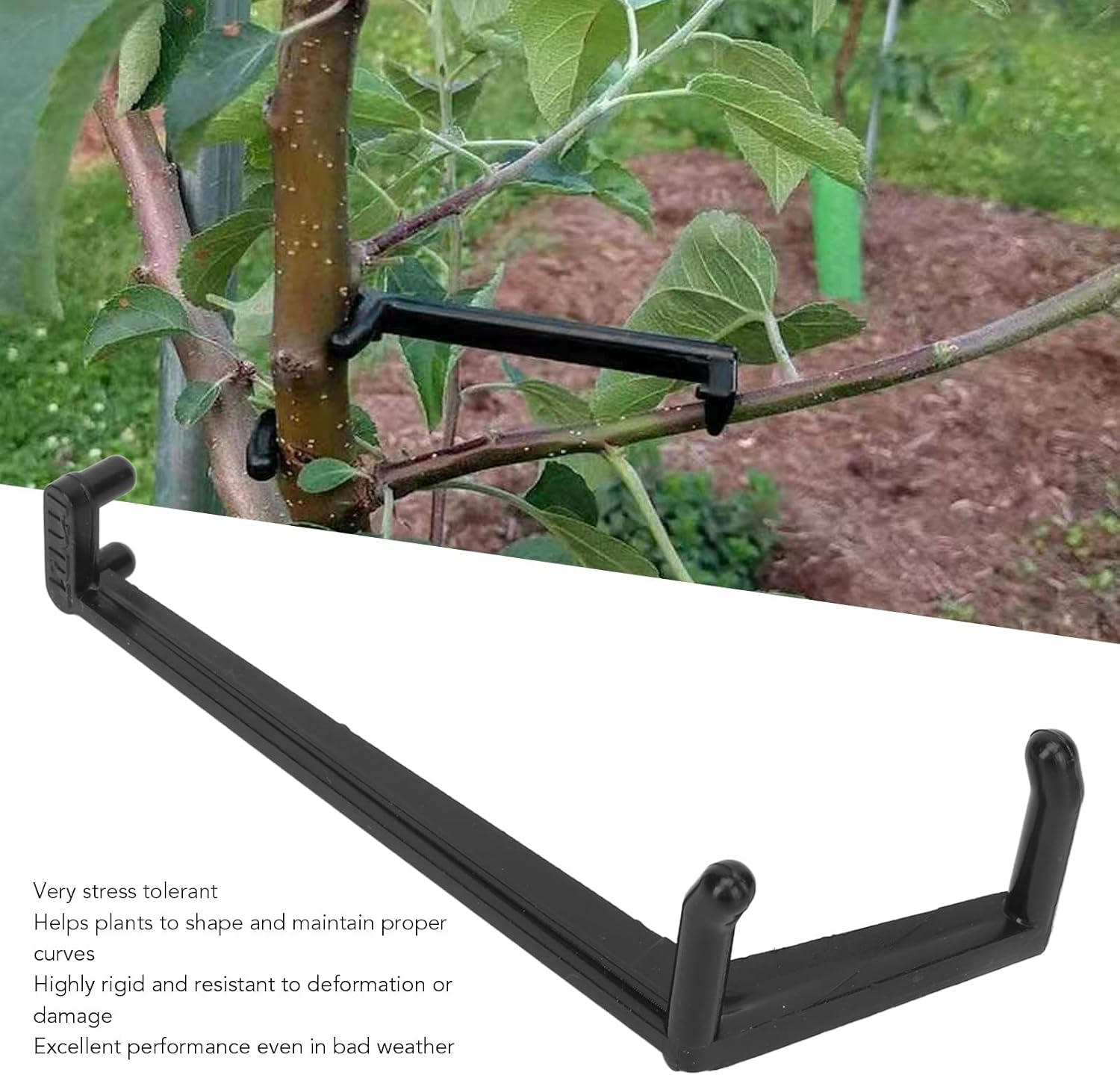 Eulbevoli 20Pcs Fruit Branch Spreader, Pressureresistant High Hardness Plastic Tree Branch Limbspreader, Appletress Branches Support, Branch Bend for Gardening Black image number 1
