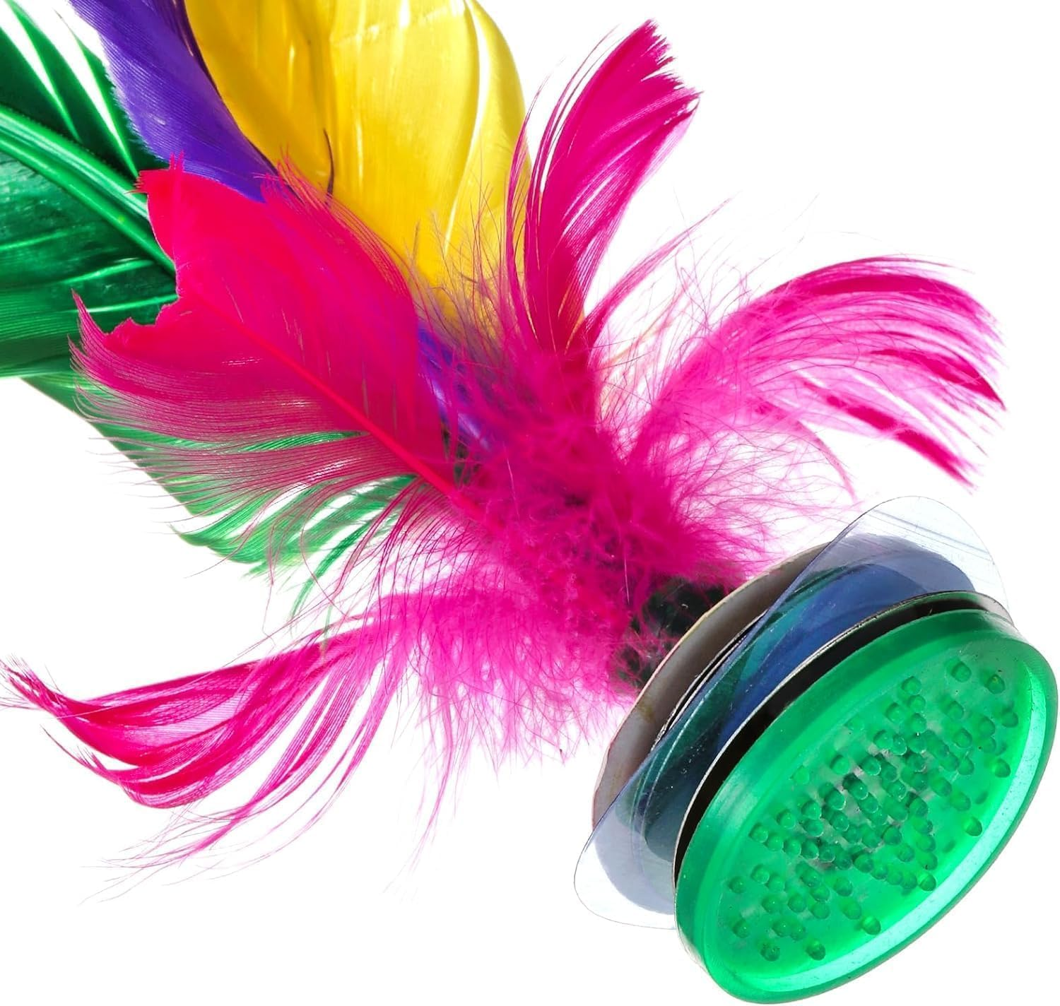 5 Pack Kick Shuttlecock, 7.5 Inch Chinese Jianzi Shuttlecock, Chinese Jianzi Foot Feather Sports Toy for Indoor and Outdoor Tennis and Racquet Sports image number 2