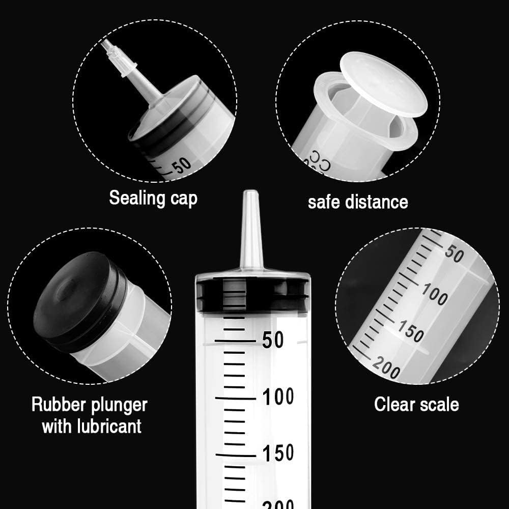 350Ml Syringe Tube Reusable Large Capacity Plastic Syringe with Tube and Cap for Applicator Industrial Experiments Pet Feeding