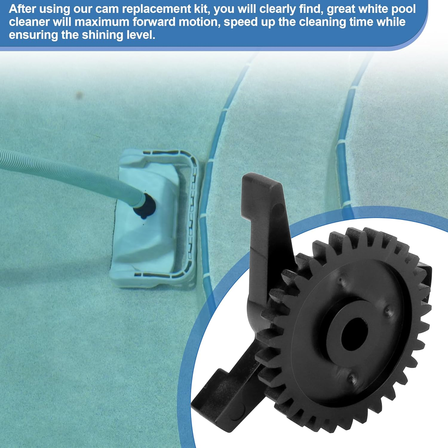 GW9507 Pool Cam for Pentair GW9500 Kreepy Krauly Great White Pool Cleaner, Inground Pool Cleaner Replacement Parts Cam Kit image number 3