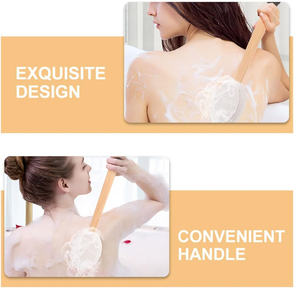 OATIPHO Back Lotion Applicator Set with Non-Slip Handle, Soft Sponge Bath Brush with 3 Replacement Heads for Applying Sunscreen, Body Cream, and Moisturizer on Hard-To-Reach Areas image number 6