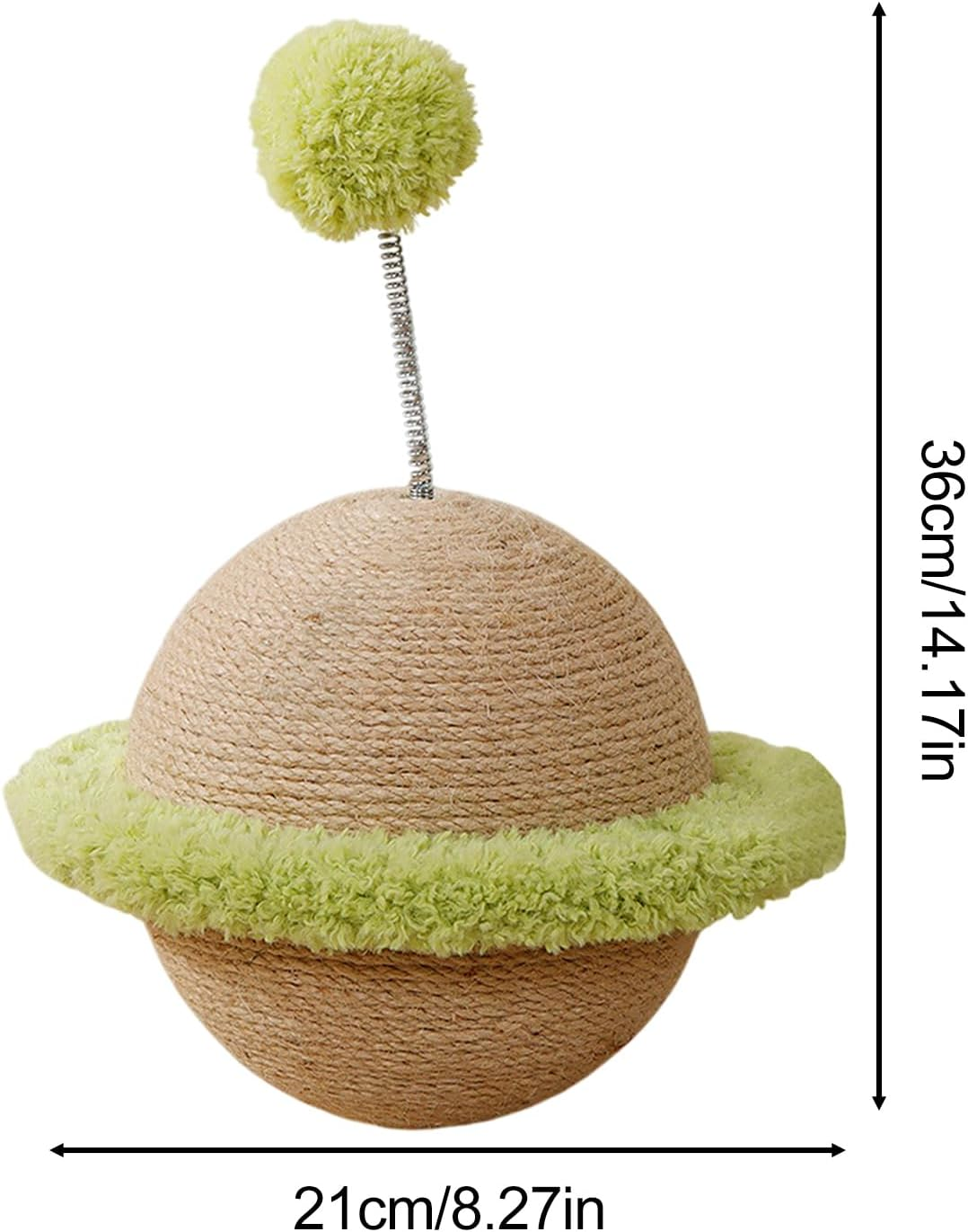 Indoor Cat Scratcher - Sisal Rope Cat Scratching Ball - Furniture Protection Boredom Toy for Kittens, Puppies, Pet image number 4