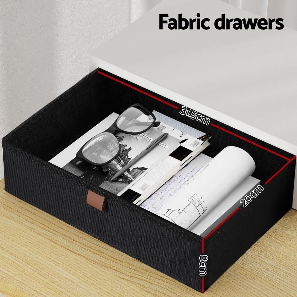 Artiss Standing Desk Desktop Storage Rack Shelf Removable Bookshelf Drawer 120Cm image number 4