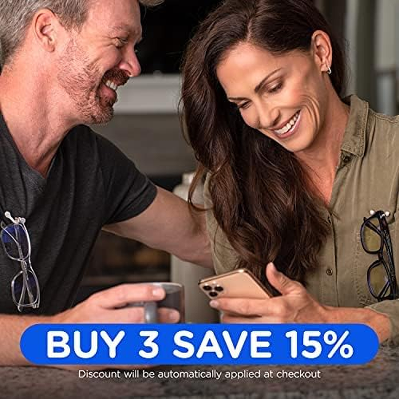 Readerest Magnetic Glasses Holder, Clip for Reading Glasses, Sunglasses, Work & ID Badges, Eyeglass Accessory, Eyewear Holder, Gift for Grandpa & Dad, Made in the USA (Stainless Steel) - Blue With Crystals image number 6