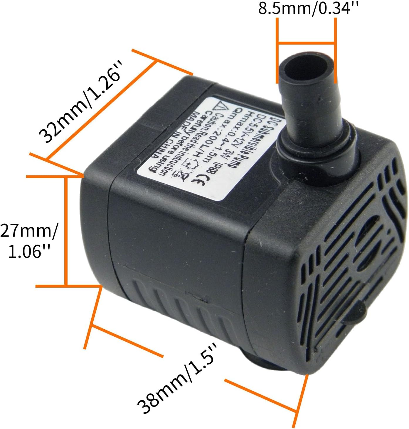 CHANCS 3W 5.5-12V DC Mini Submersible Water Pump for Solar Power image number 5