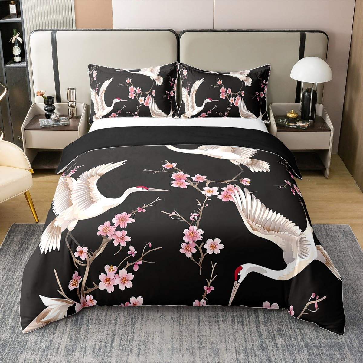 100% Cotton Boys Racing Car Comforter Cover 155 X 220, Extreme Sport Automobile Soft Breathable Duvet Cover, Racing Car Bed Linen, Black White Plaid Pattern Quilt Cover for Children, Boys, Teens