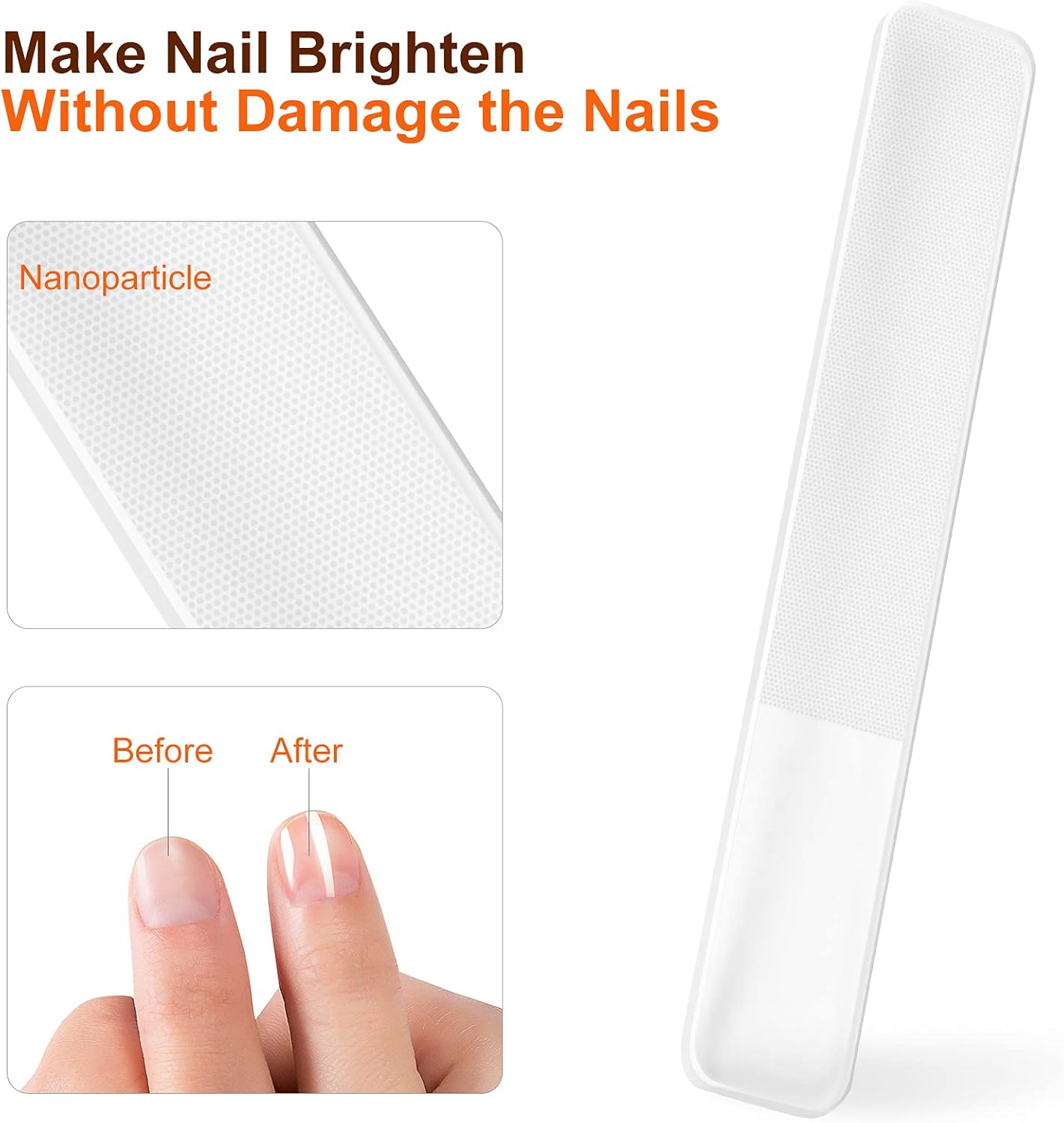Nano Foot File Callus Remover- Glass Professional Pedicure Scrubber, Foot Hand Care Pedicure Tool with Nano Nail Files, Scrubber for Feet Dead Skin, Cracking, Hard Cracked Dry Skin Removal image number 5