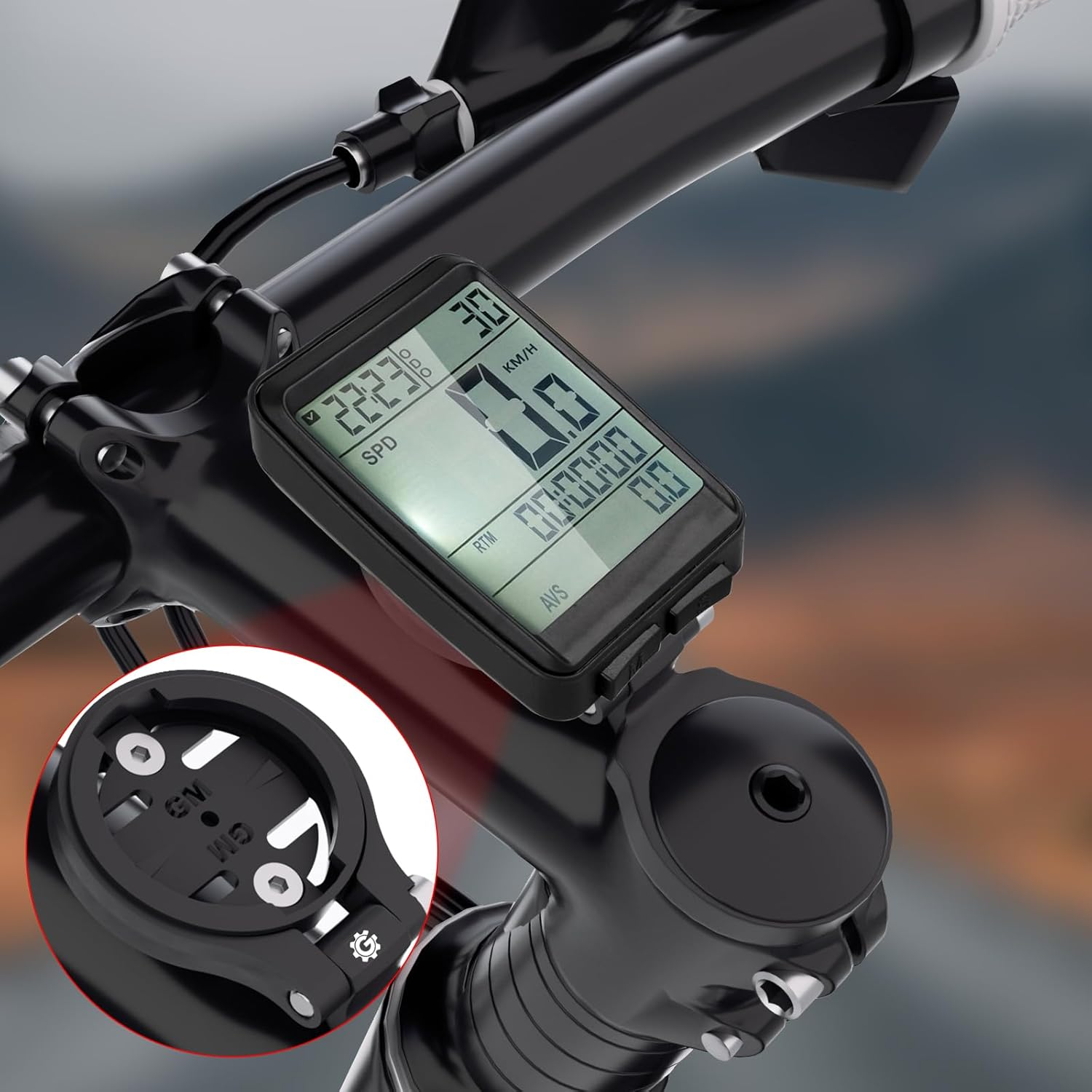 Bike Stem Computer Mount - Adjustable Out Front Mount for Garmin Edge 25 130 200 500 510 520 800 810 820 1000 1030, for Wahoo Elemnt Bolt Mini Bryton Rider Stages Dash Hammerhead Karoo Cateye image number 2