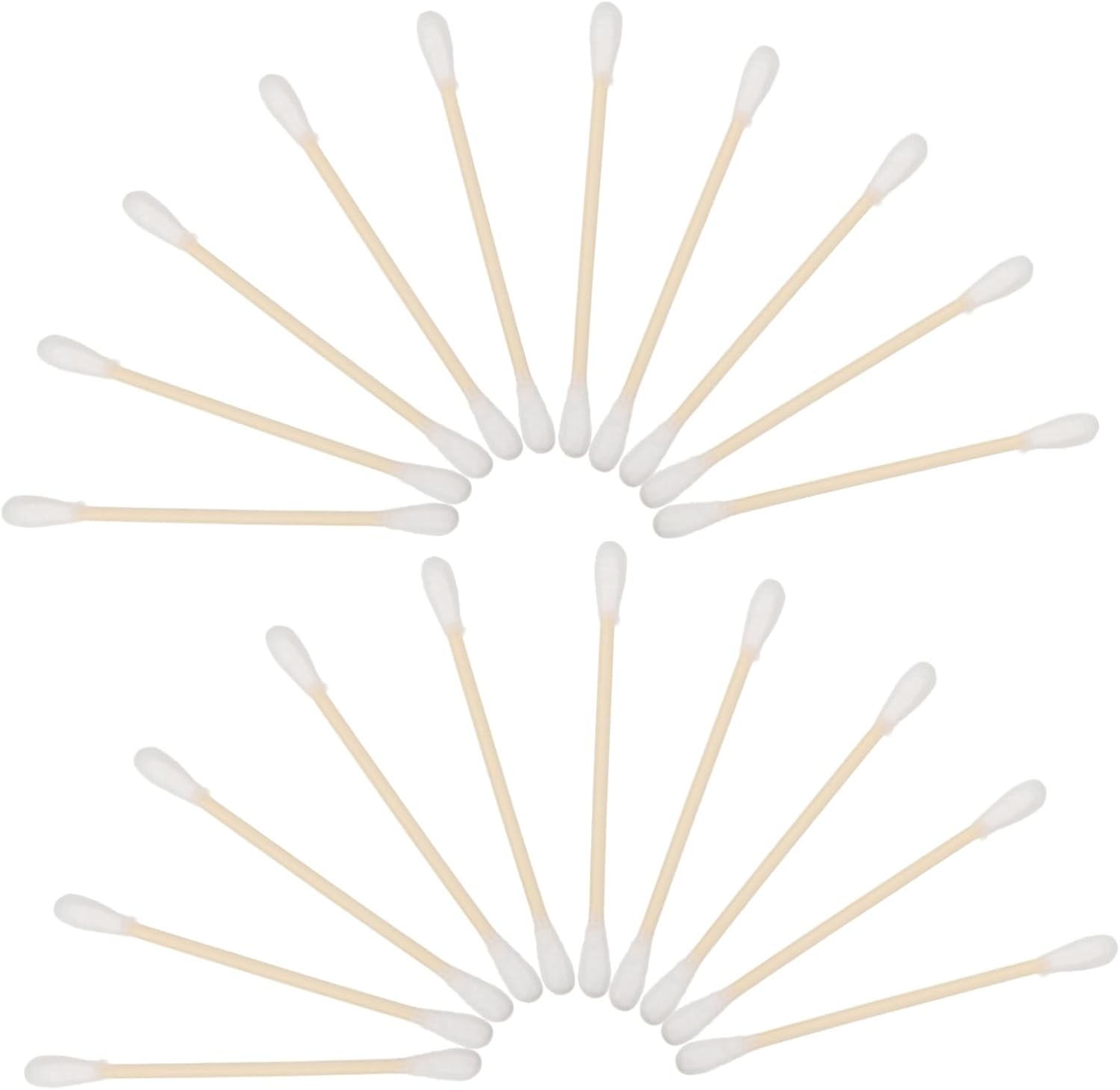 CHILDWEET 100Pcs Cotton Swabs Replacements Long Wooden Handles Makeup Removal Ear Cleaner Double Tipped image number 4