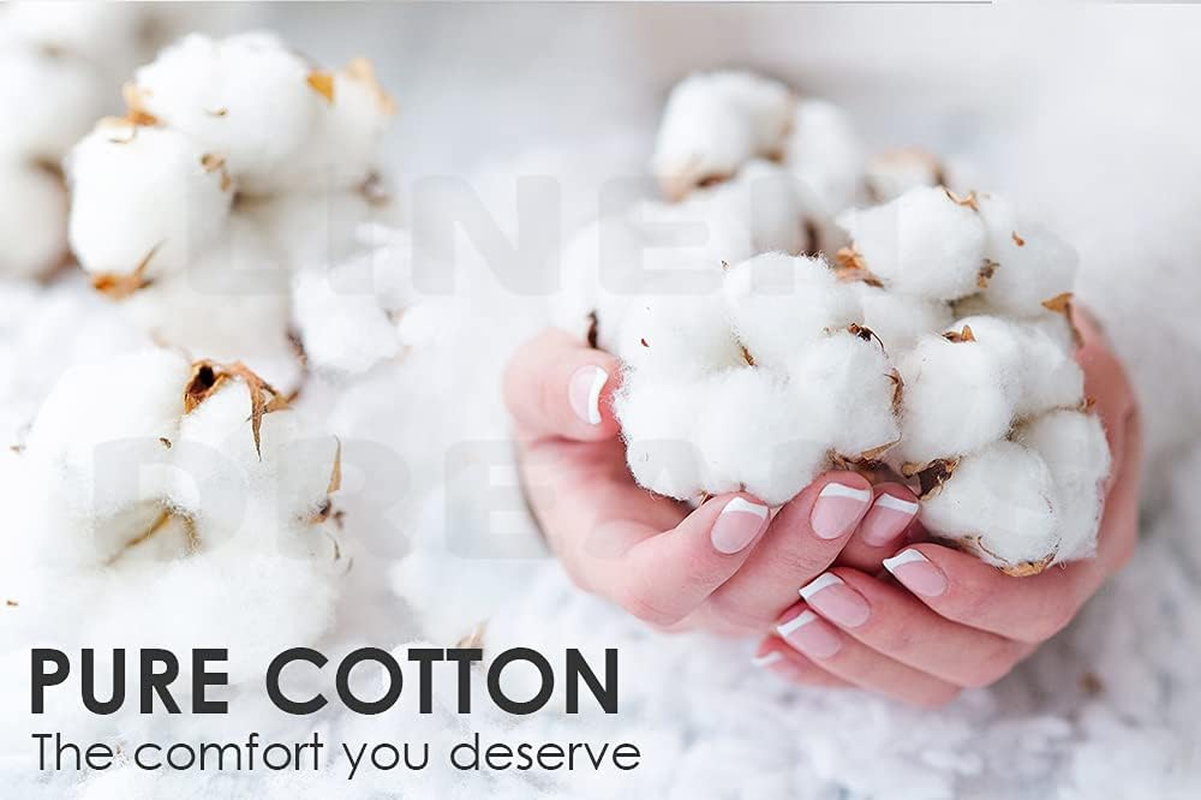 100% Cotton Quilt Doona Duvet Cover Set - Soft and Breathable - 9 Designs - 6 Sizes (4, King Single)