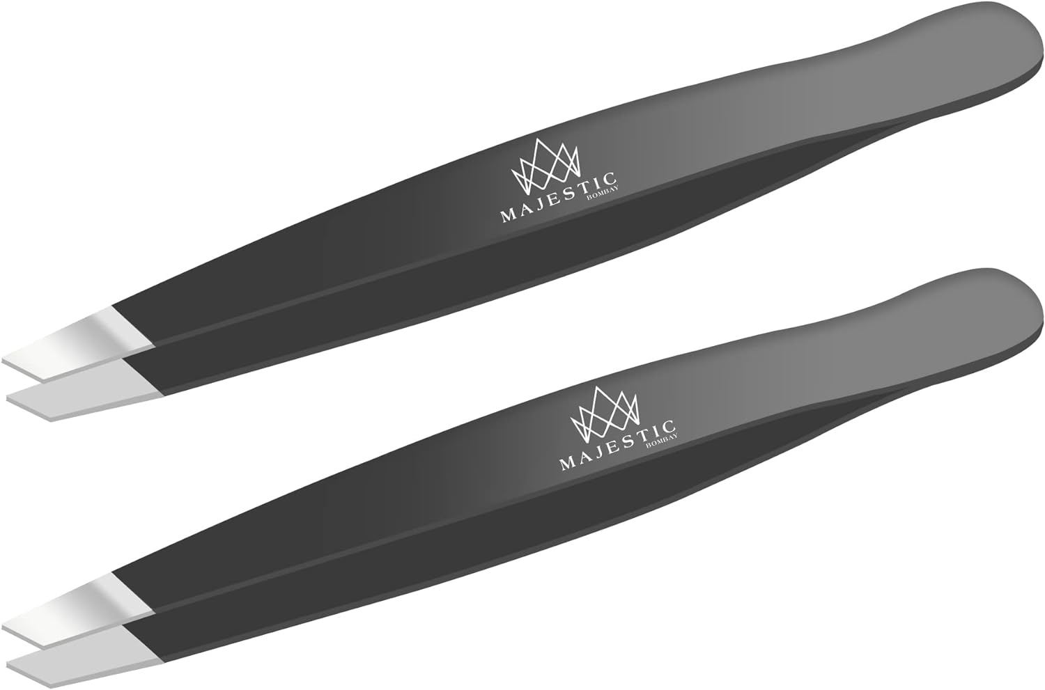 Majestic Bombay Slant Tweezers for Women and Men &ndash; Splinter Ticks, Facial, Eyebrows and Ingrown Hair Removal&ndash;Sharp, Needle Nose, Surgical Tweezers Precision Best Tweezers for Chin Hair and Plucking
